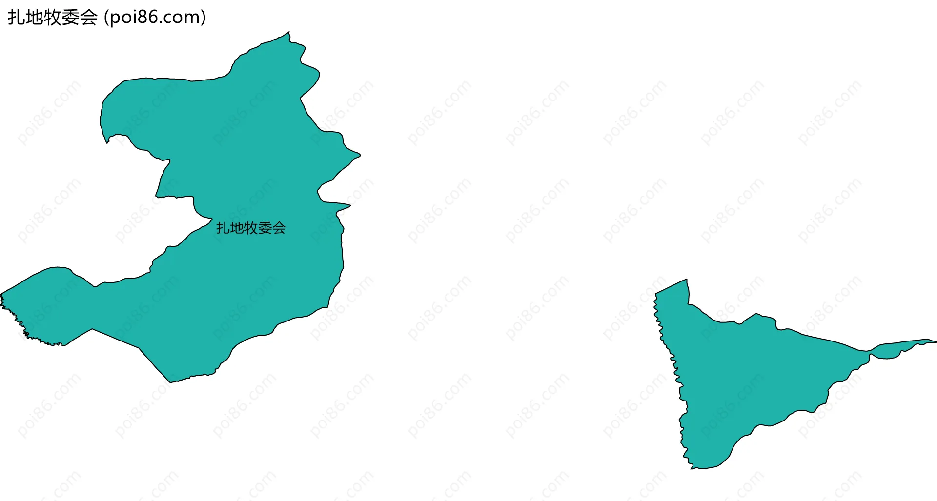 扎地牧委会边界地图