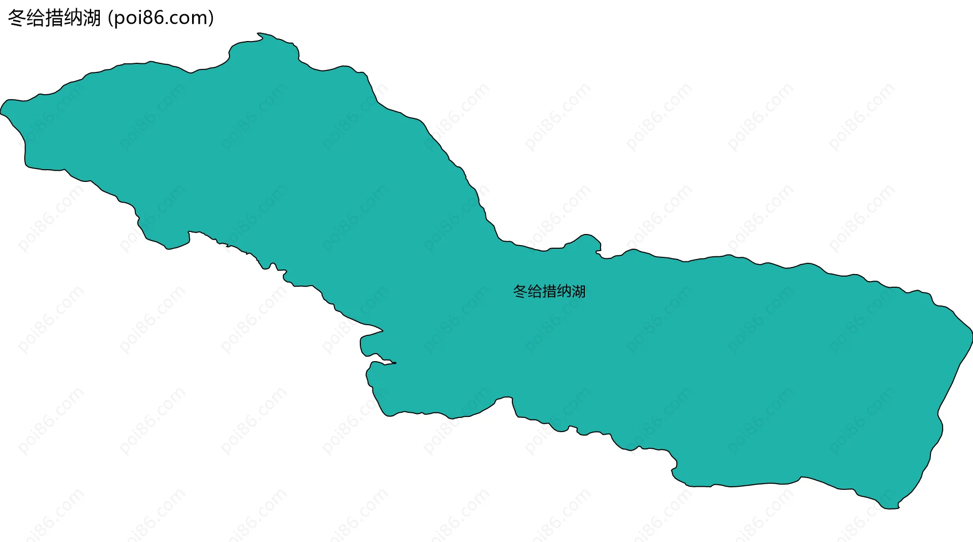冬给措纳湖边界地图