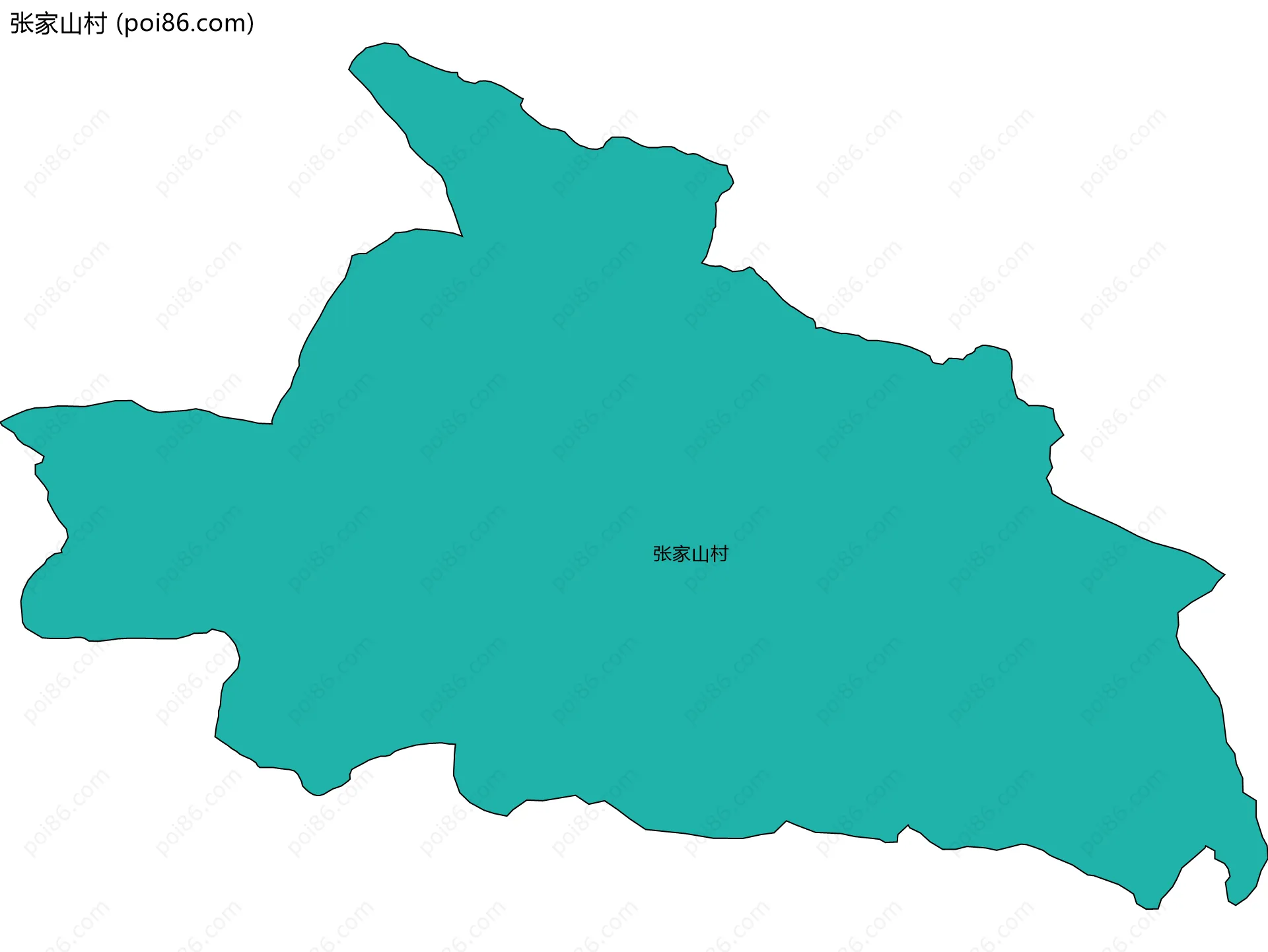 张家山村边界地图