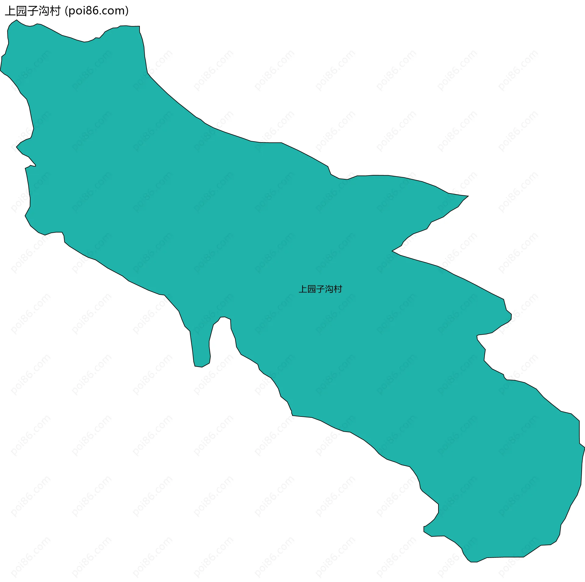 上园子沟村边界地图