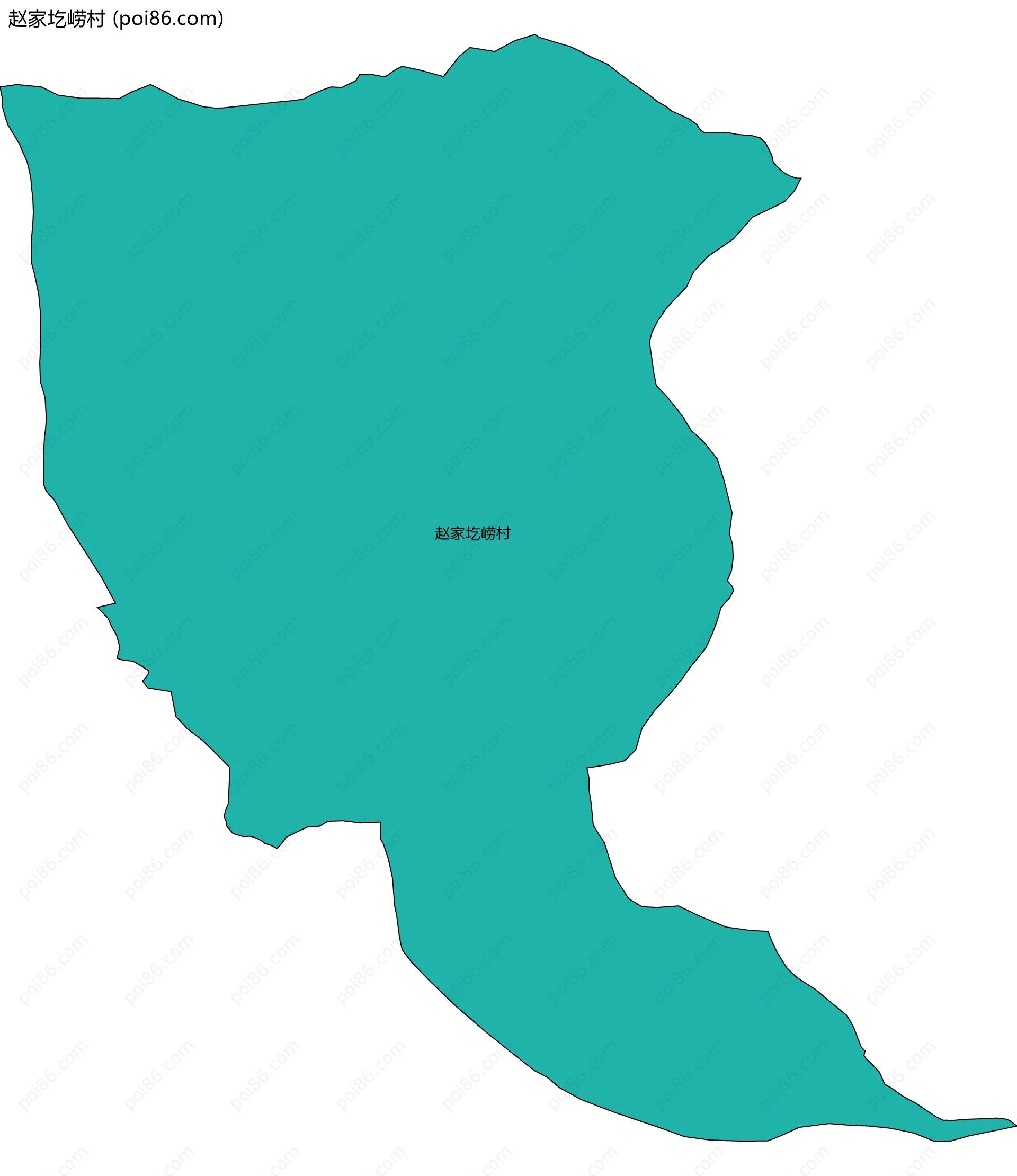 赵家圪崂村边界地图