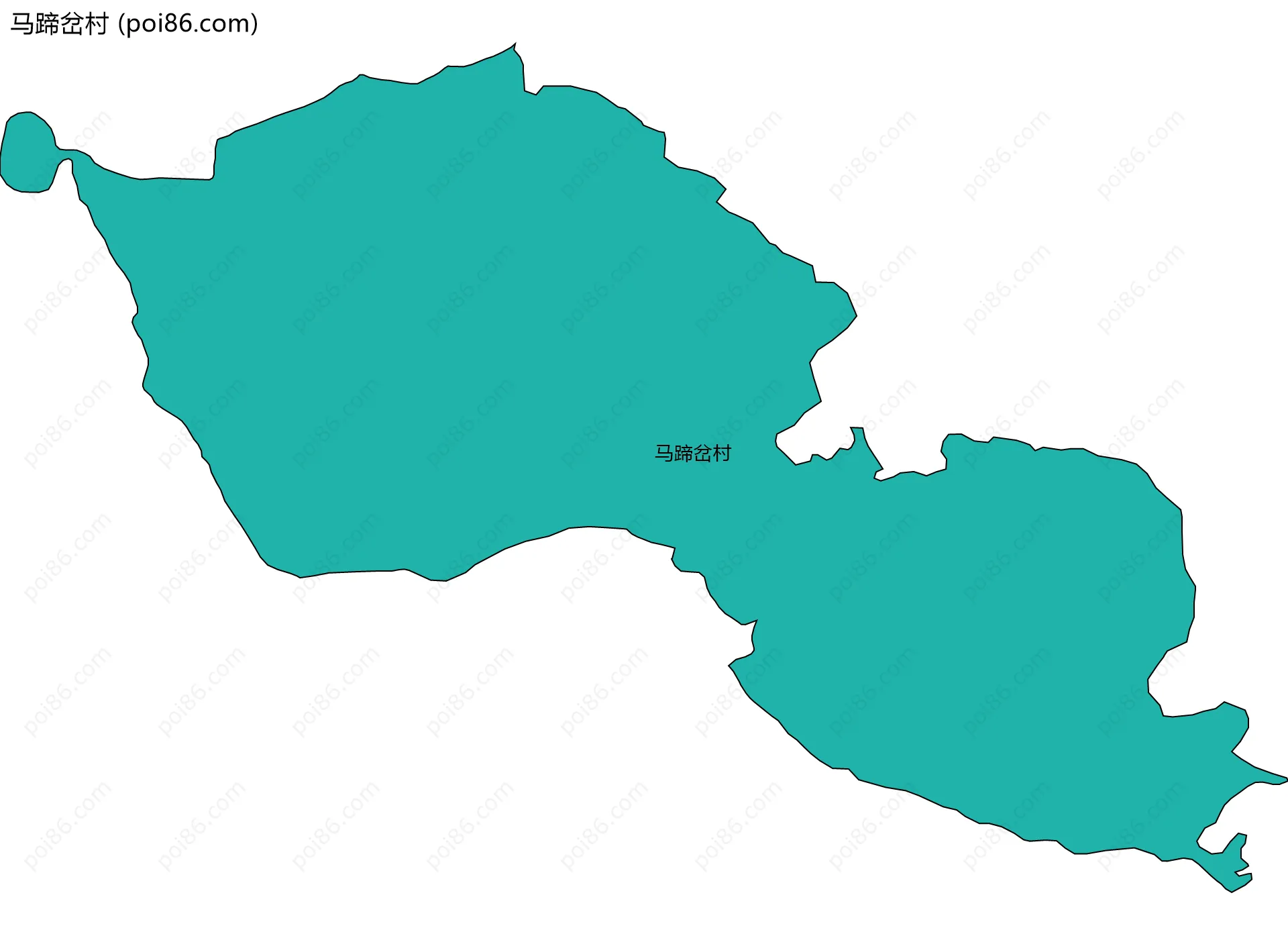 马蹄岔村边界地图