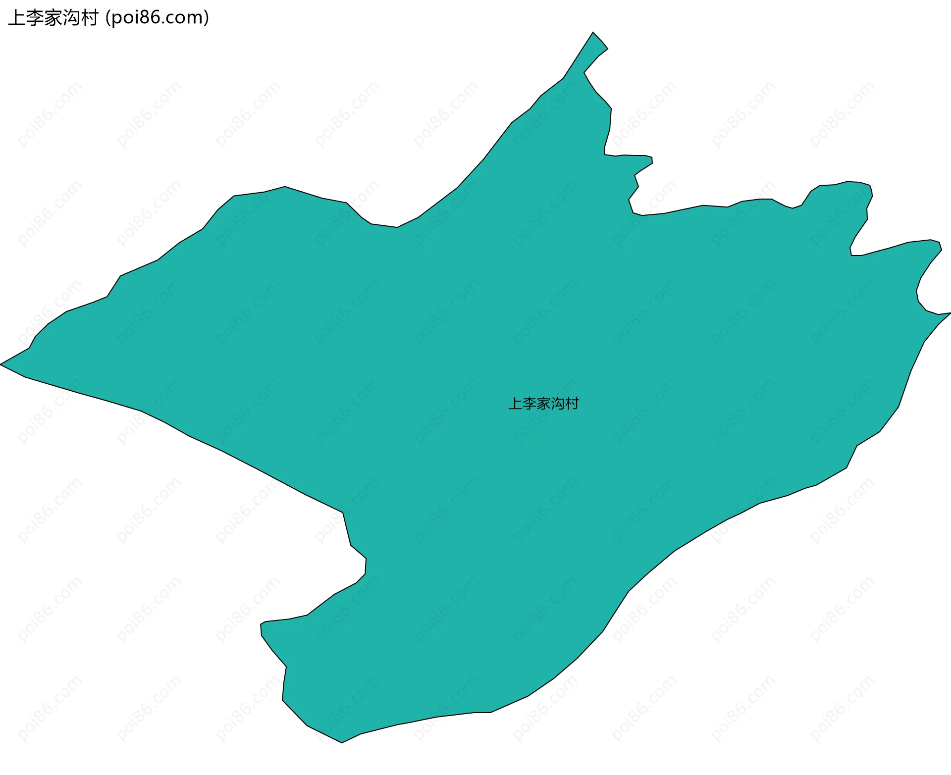 上李家沟村边界地图