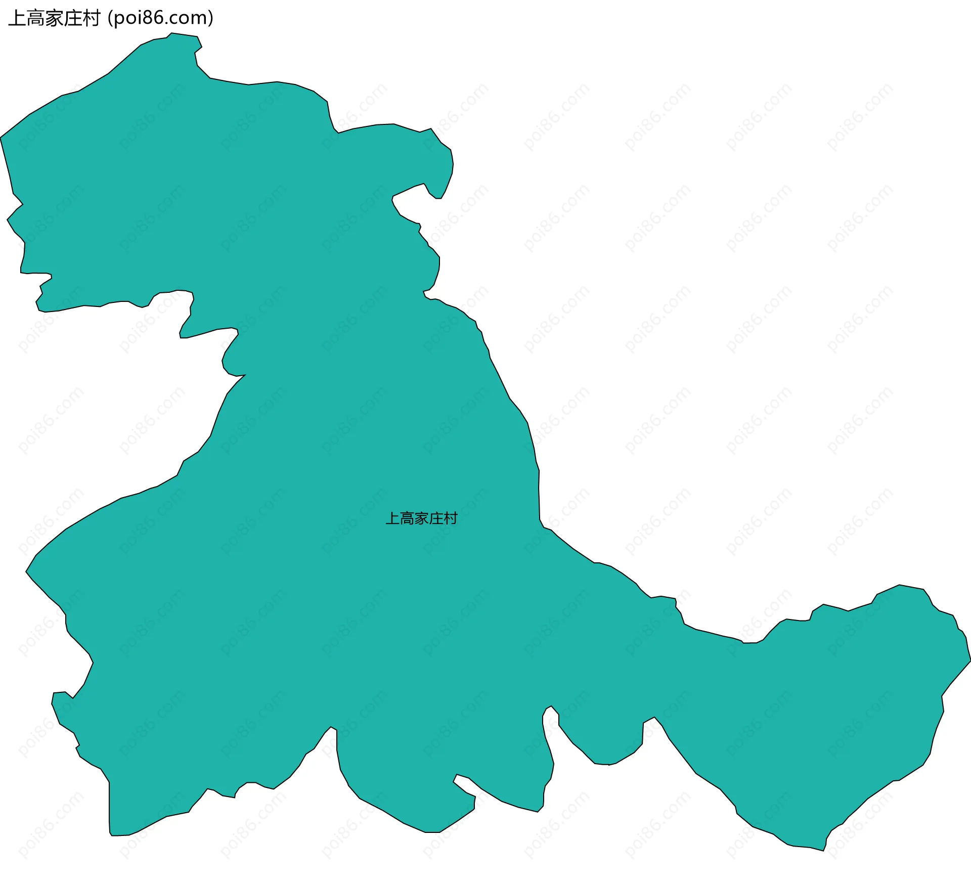 上高家庄村边界地图