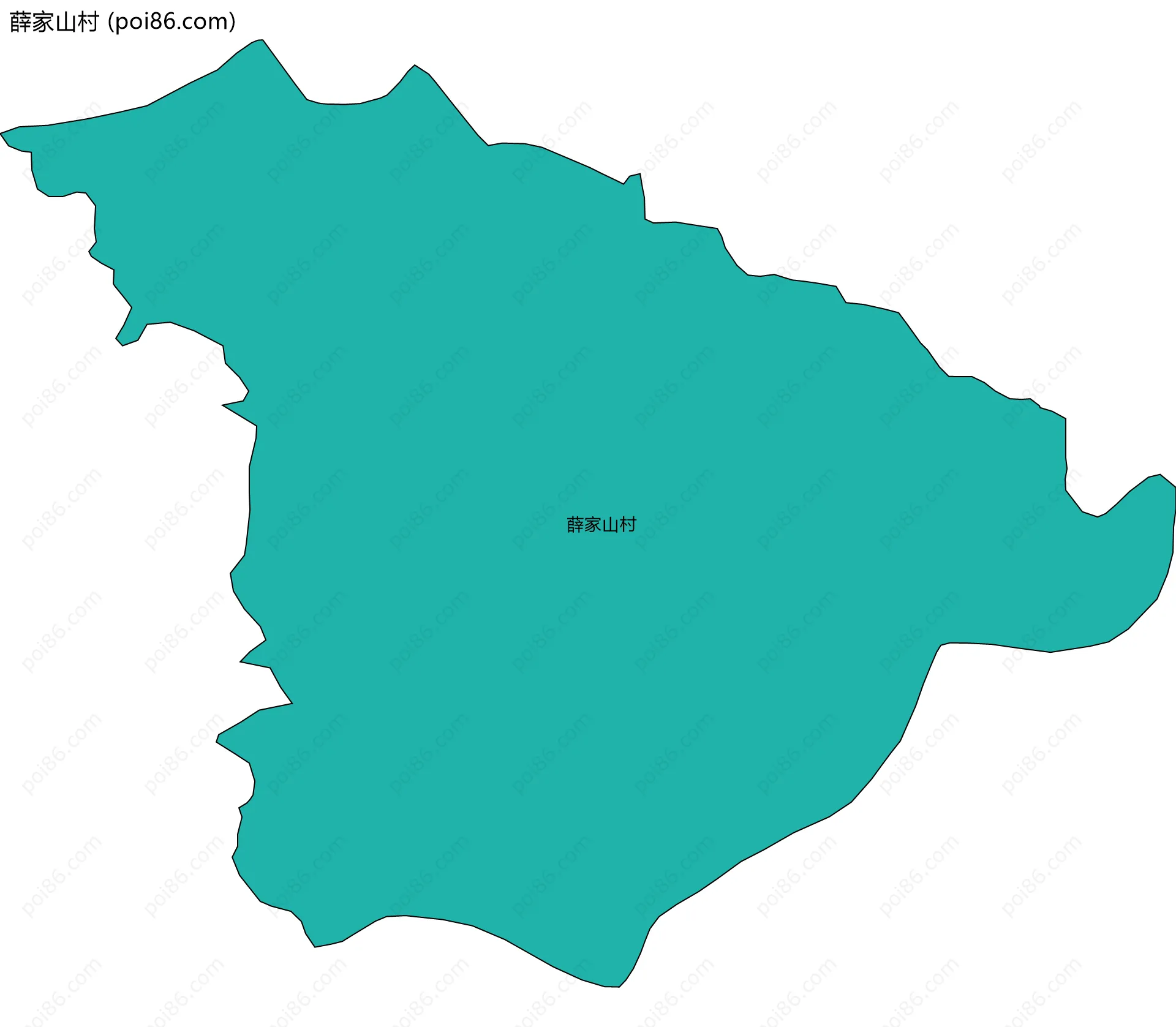 薛家山村边界地图