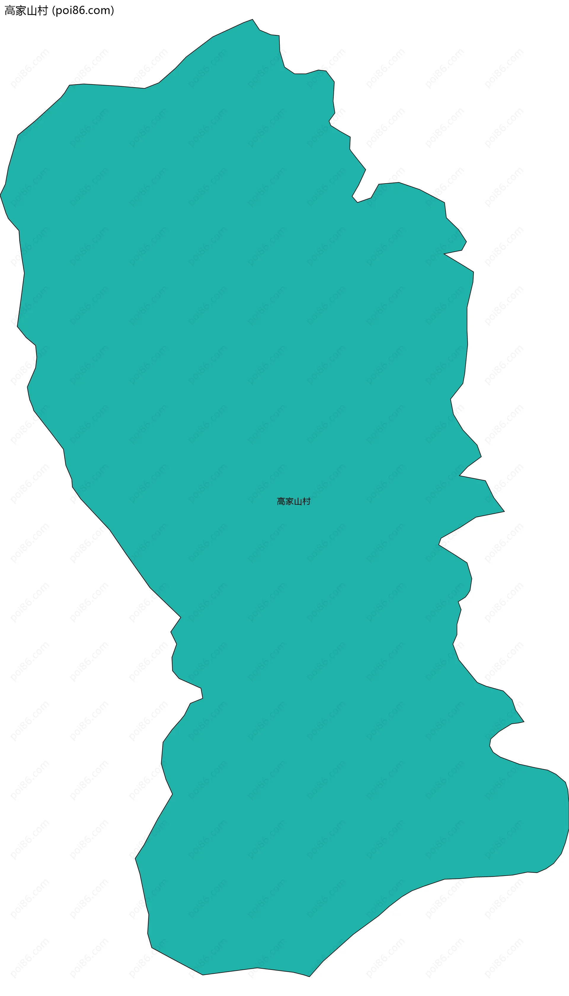 高家山村边界地图