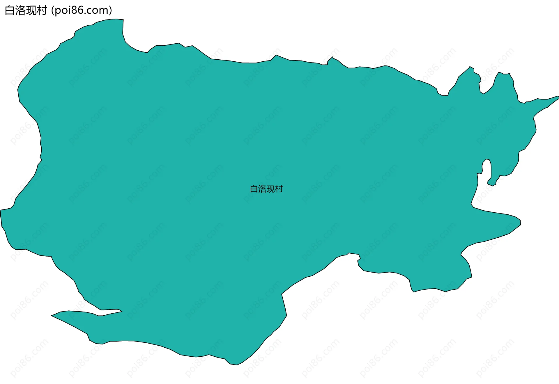 白洛现村边界地图
