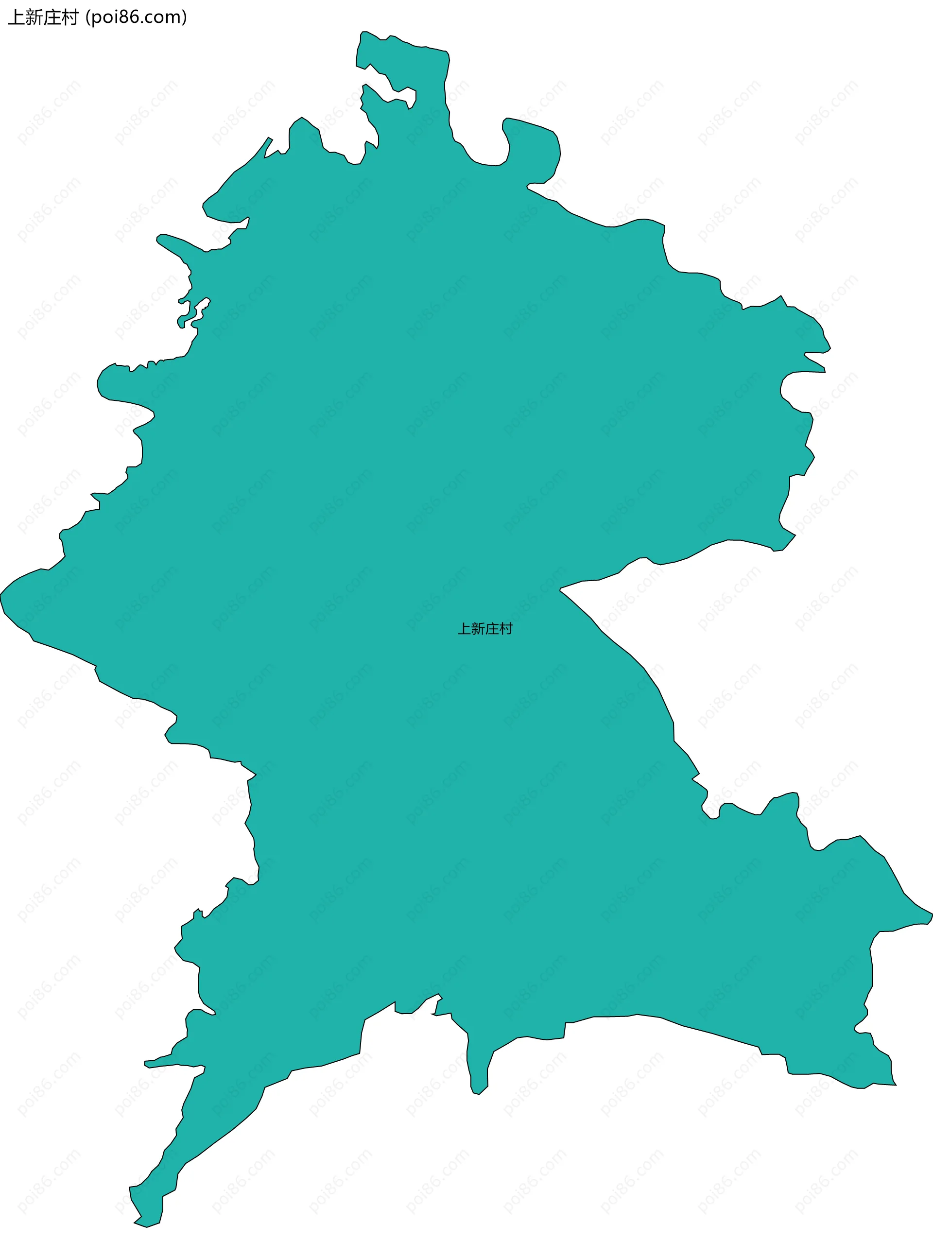 上新庄村边界地图