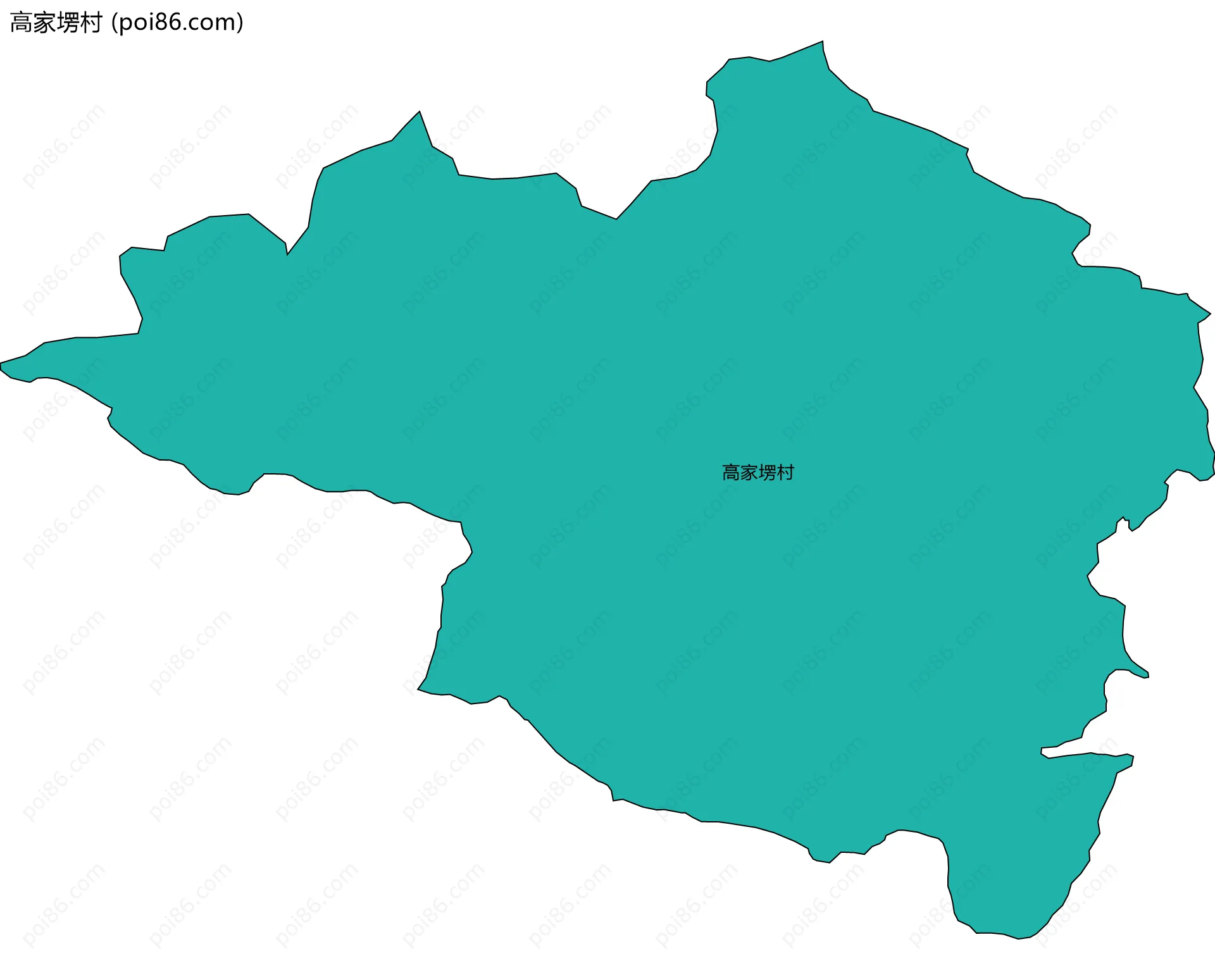 高家塄村边界地图