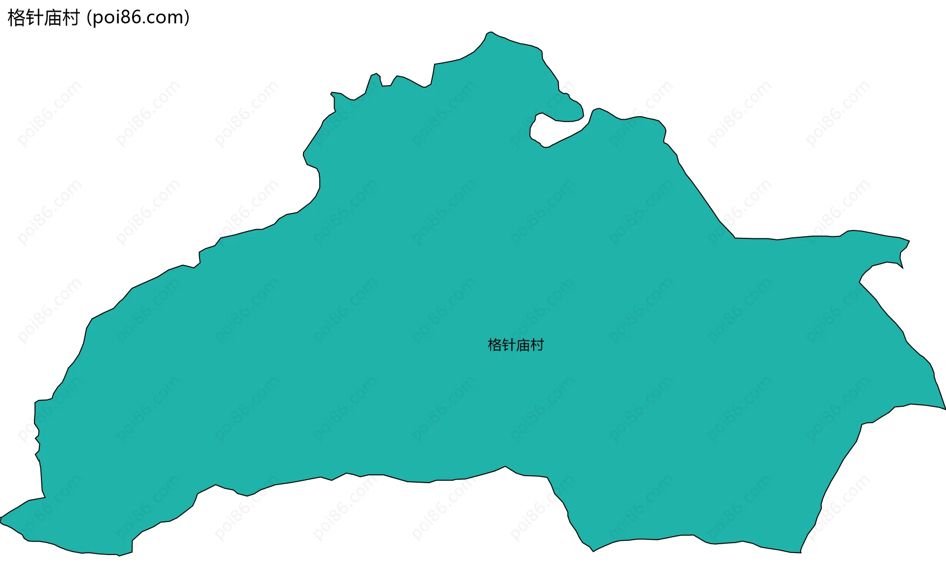 格针庙村边界地图