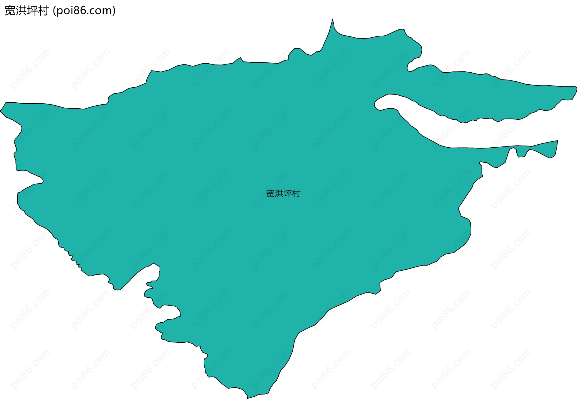 宽洪坪村边界地图