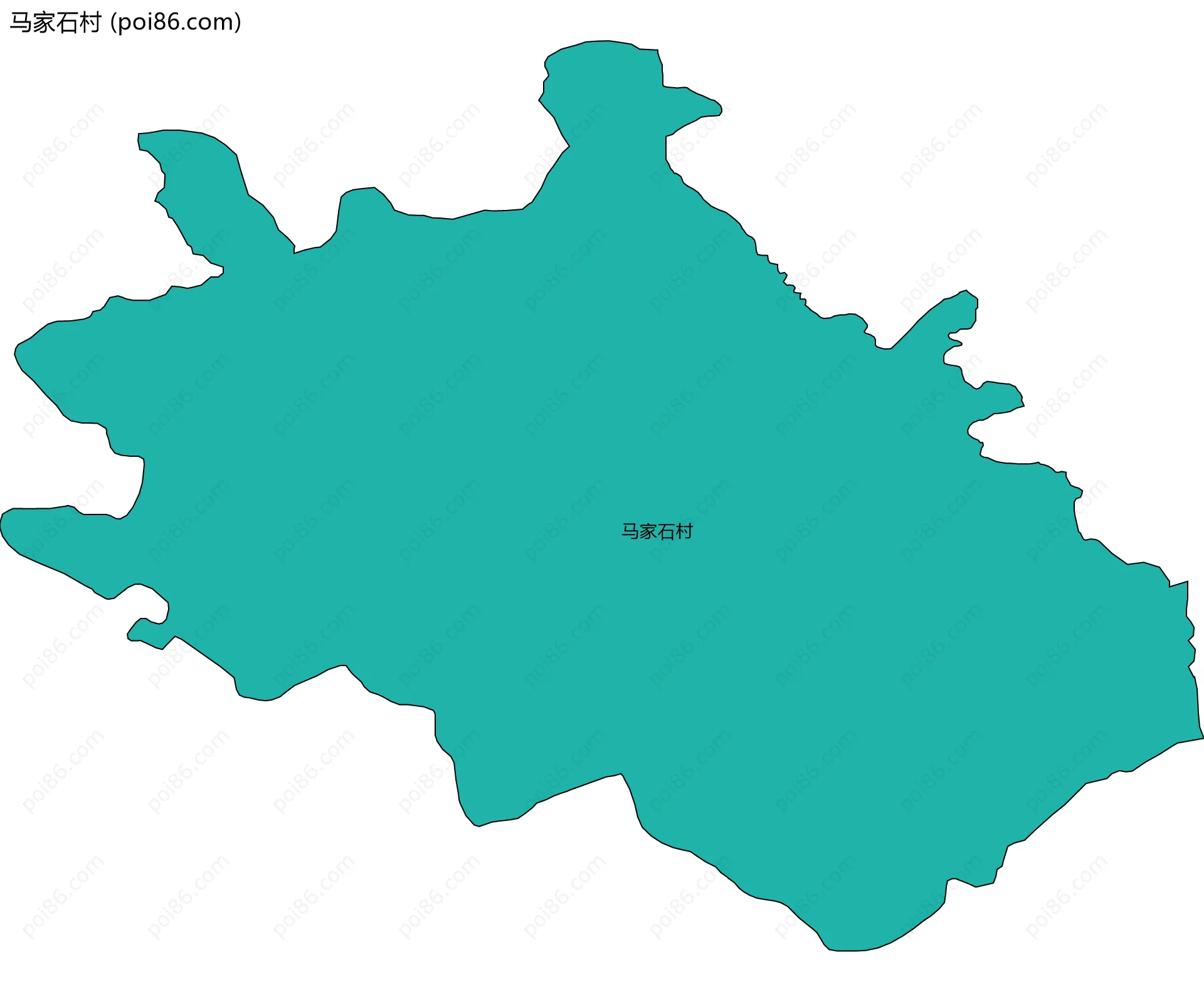 马家石村边界地图