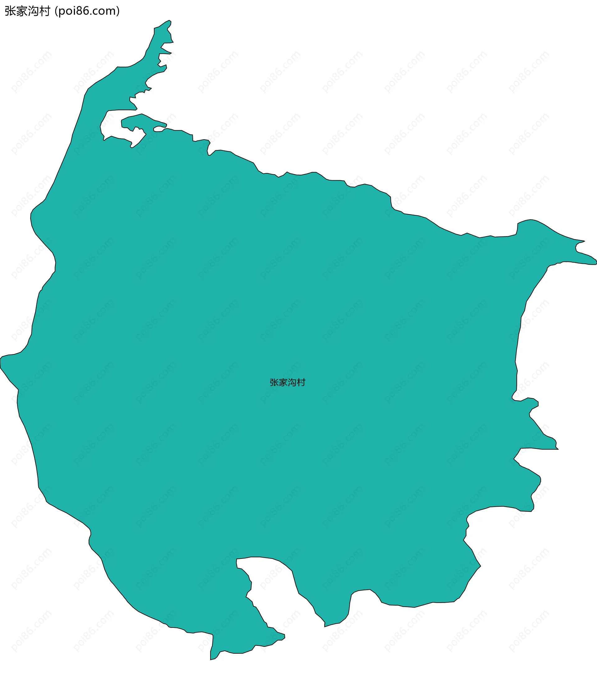 张家沟村边界地图