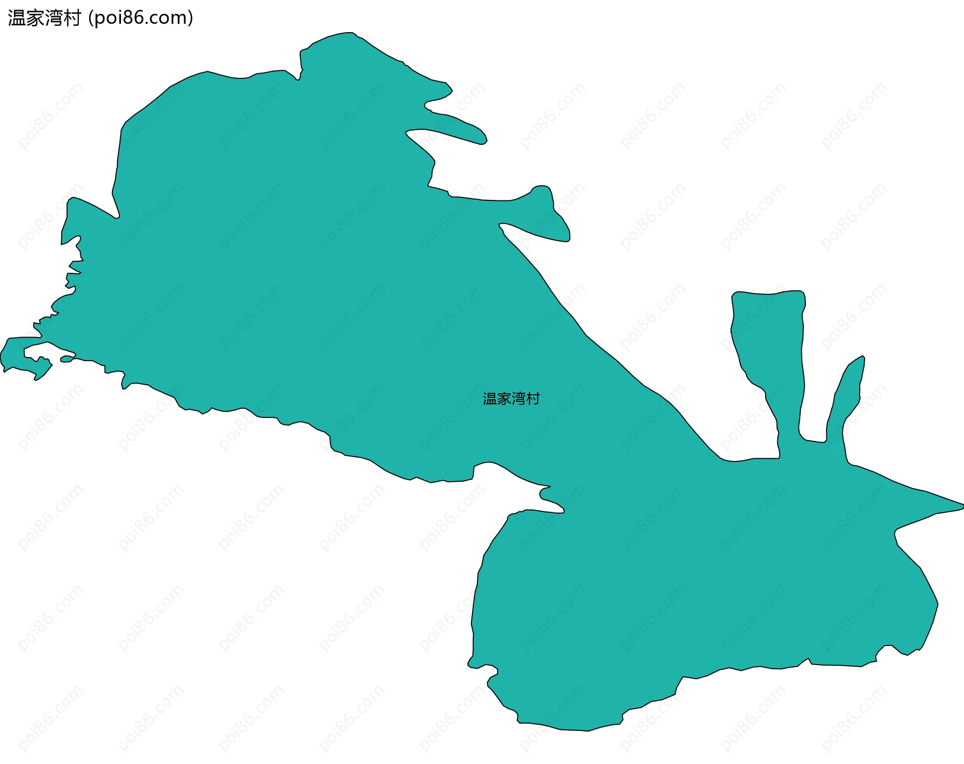 温家湾村边界地图