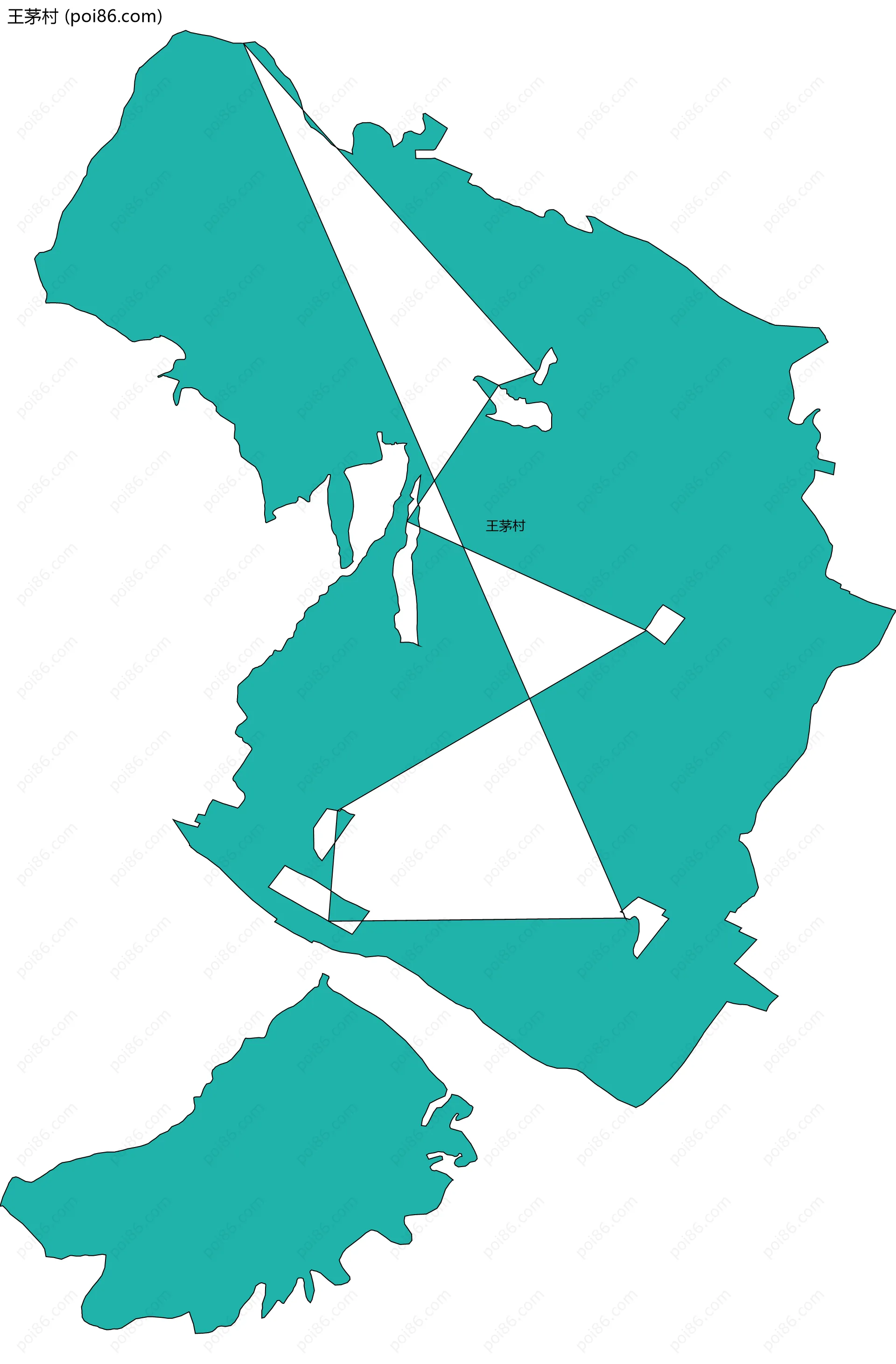 王茅村边界地图