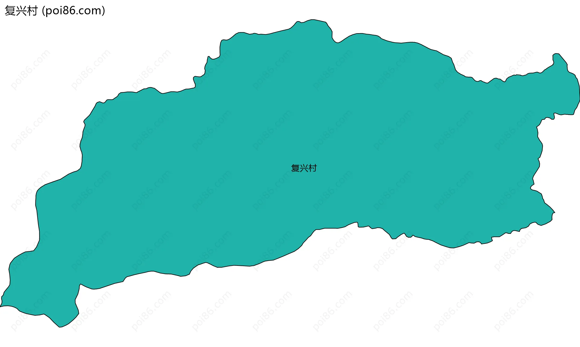 复兴村边界地图