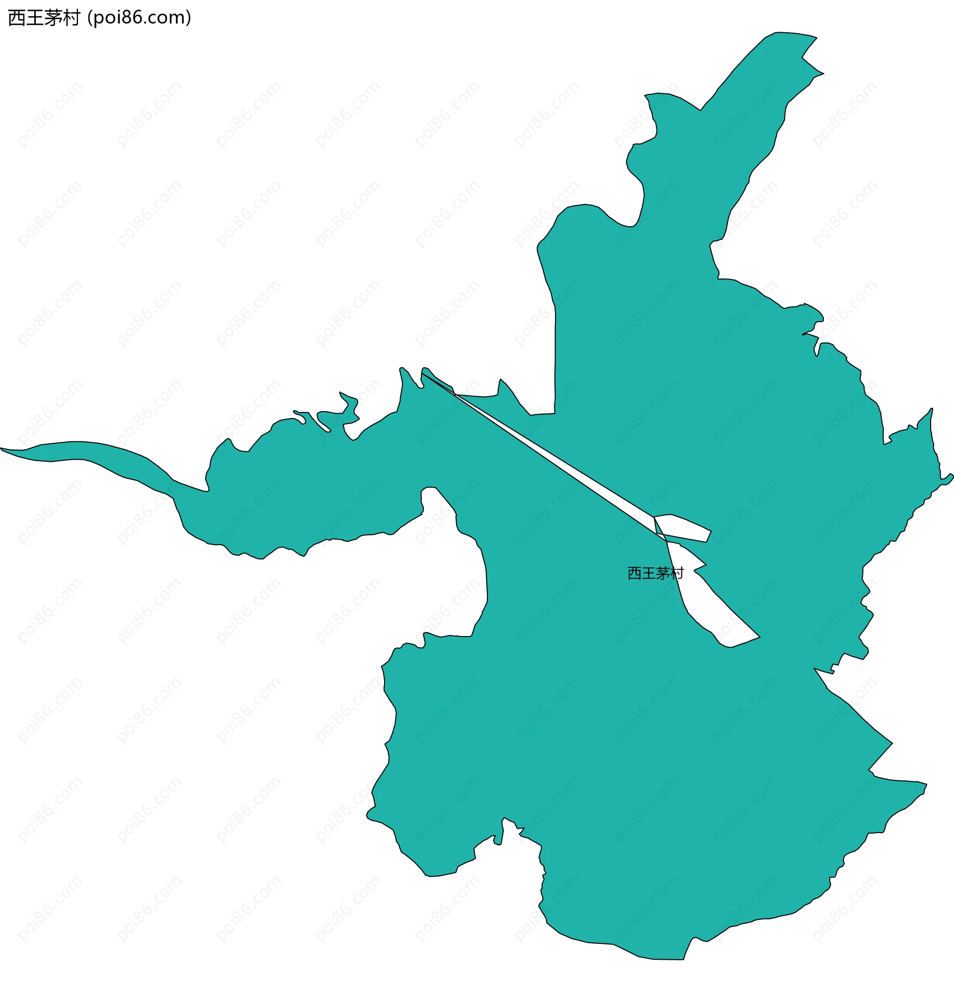 西王茅村边界地图