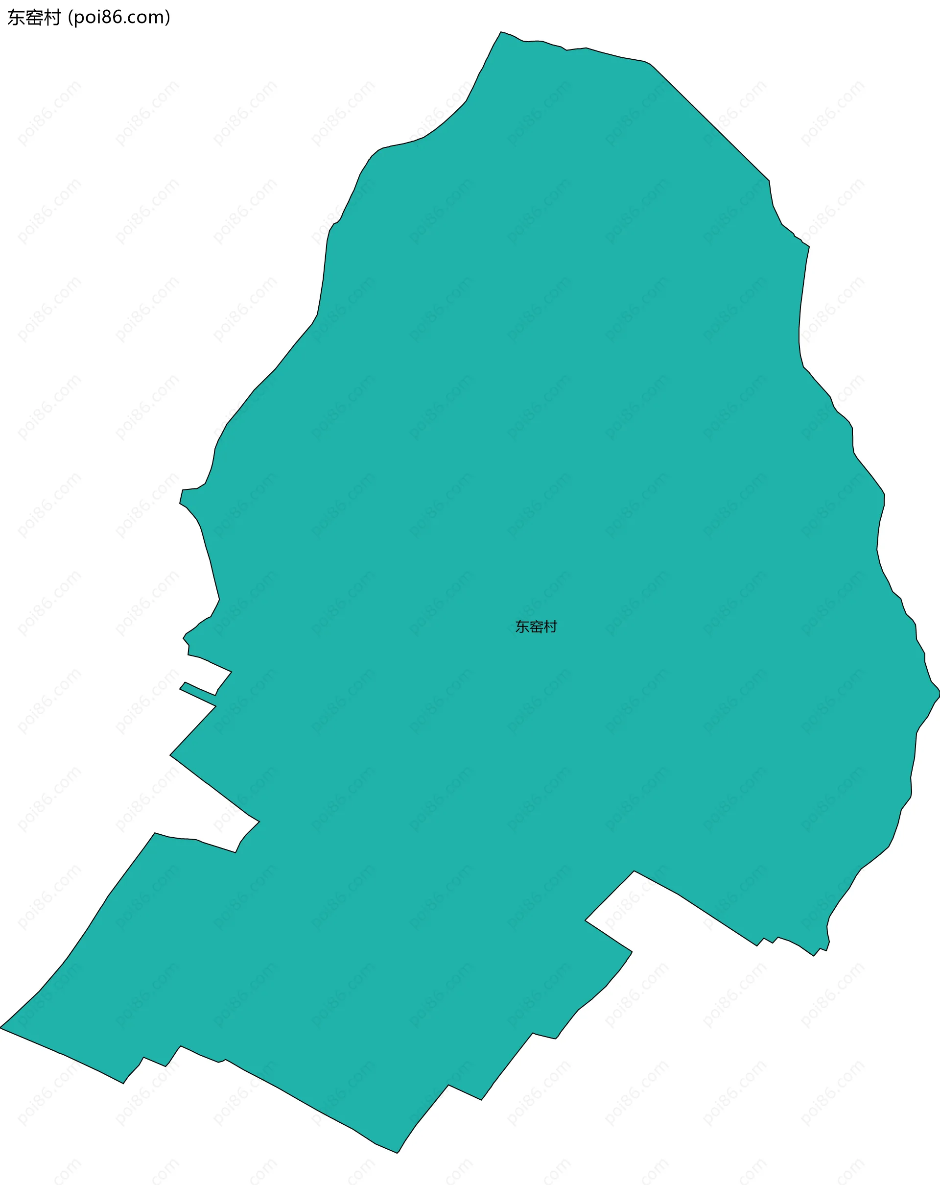 东窑村边界地图