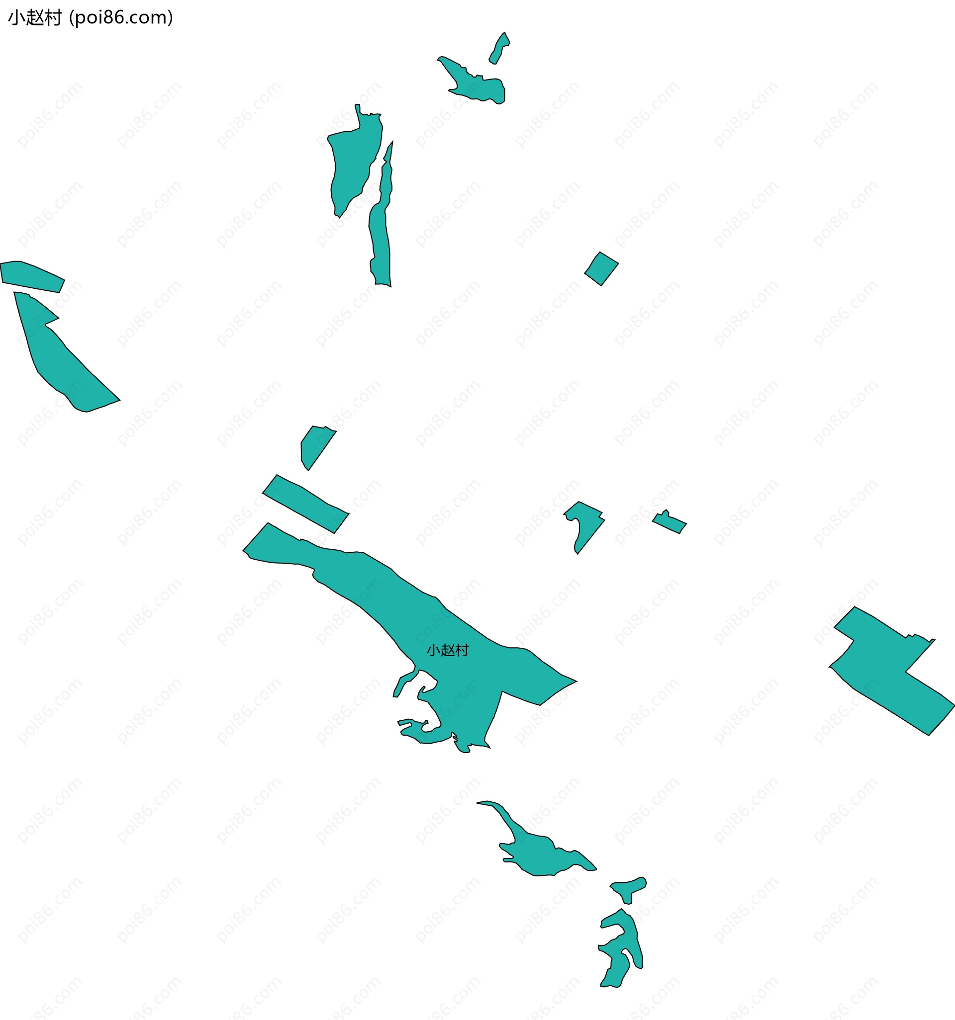 小赵村边界地图