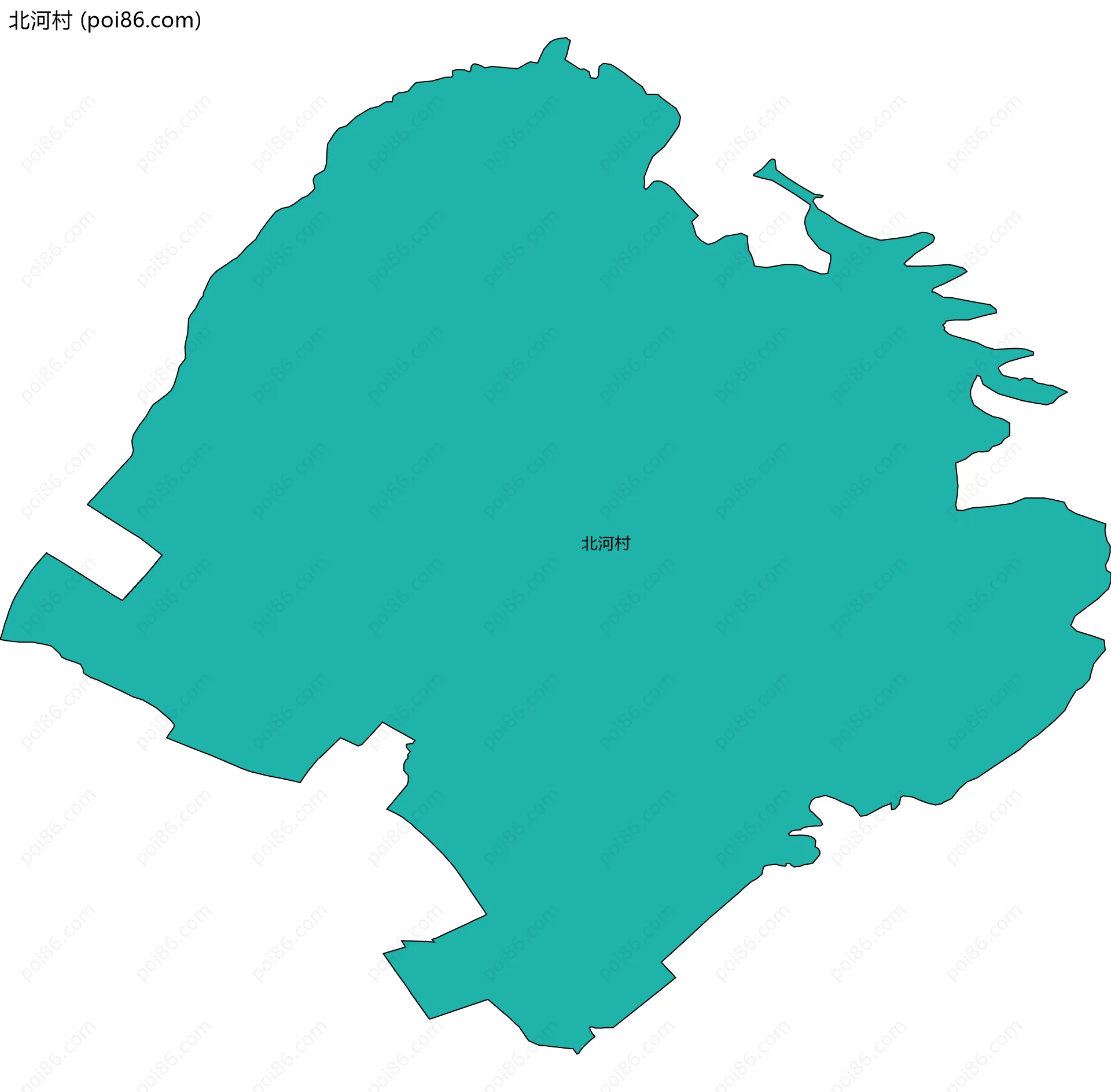 北河村边界地图