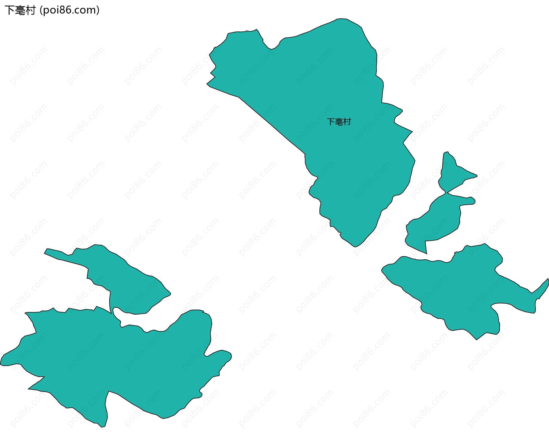 下亳村边界地图