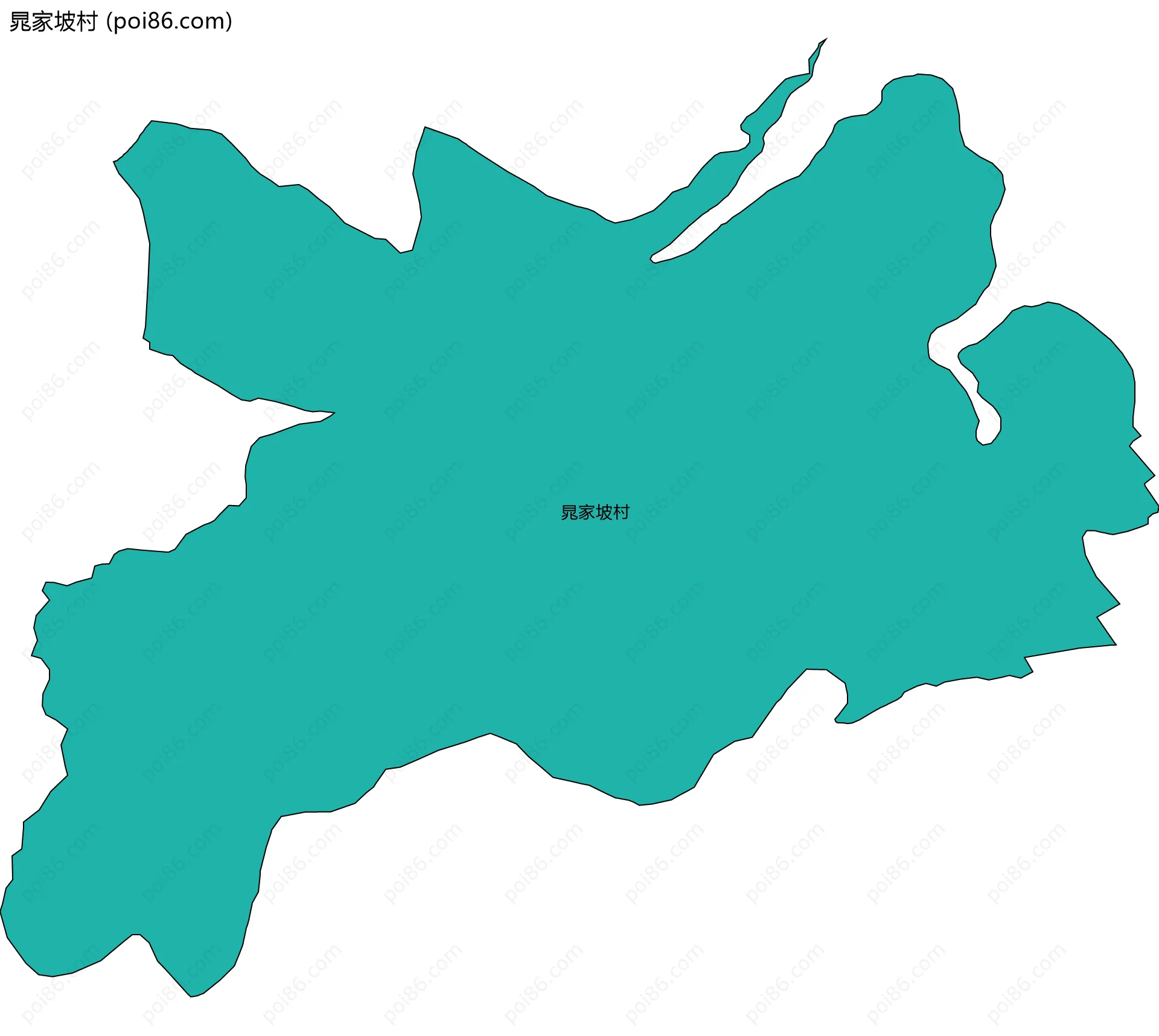 晁家坡村边界地图