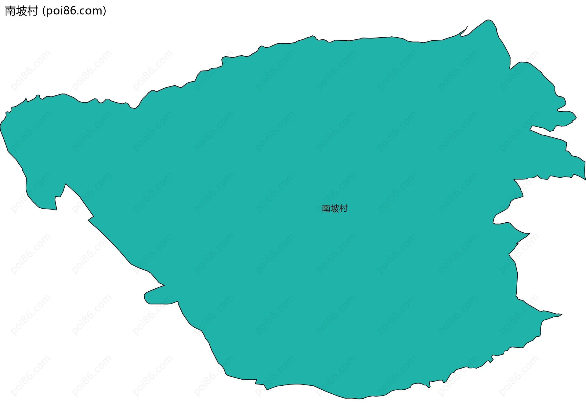 南坡村边界地图