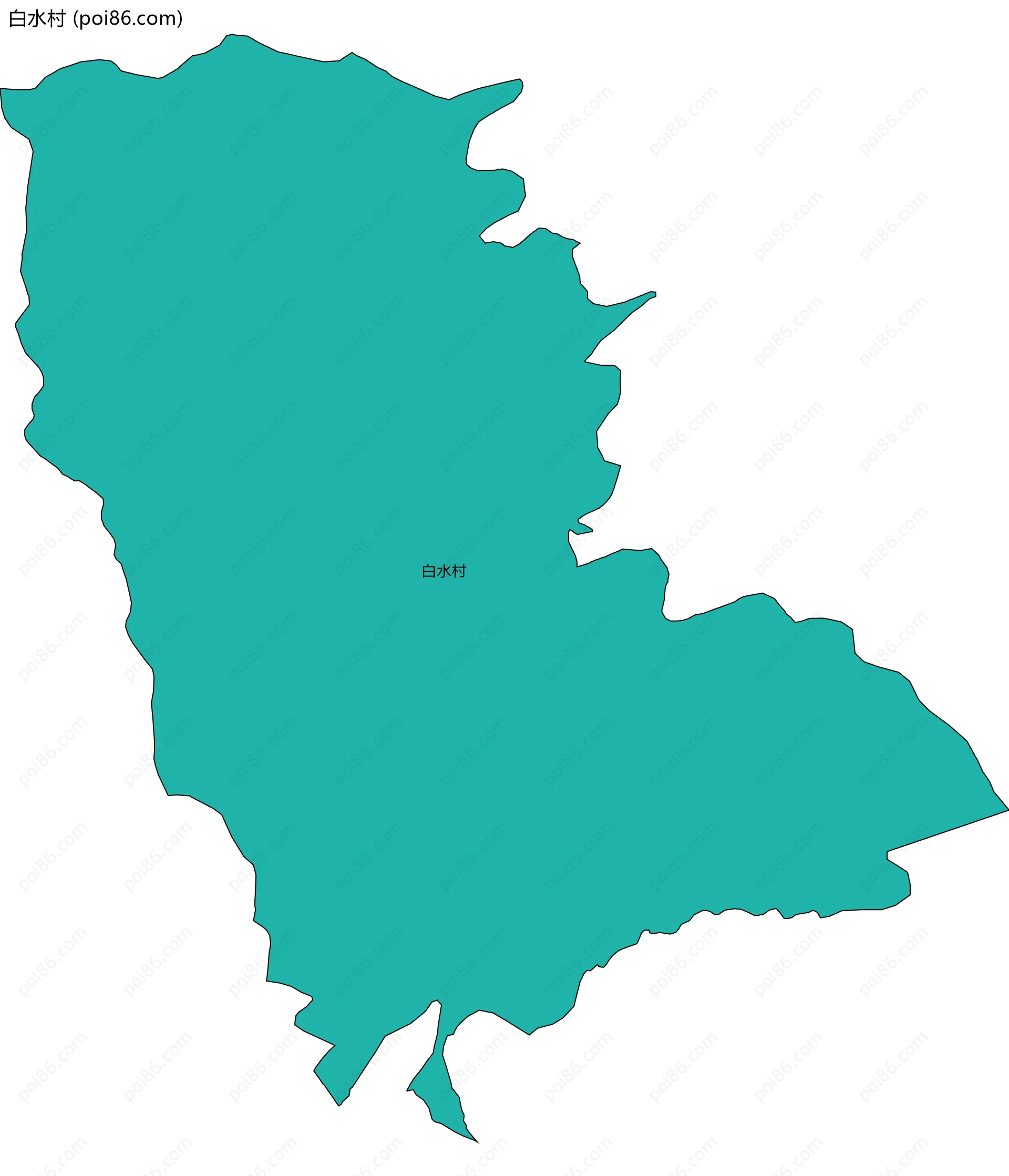 白水村边界地图