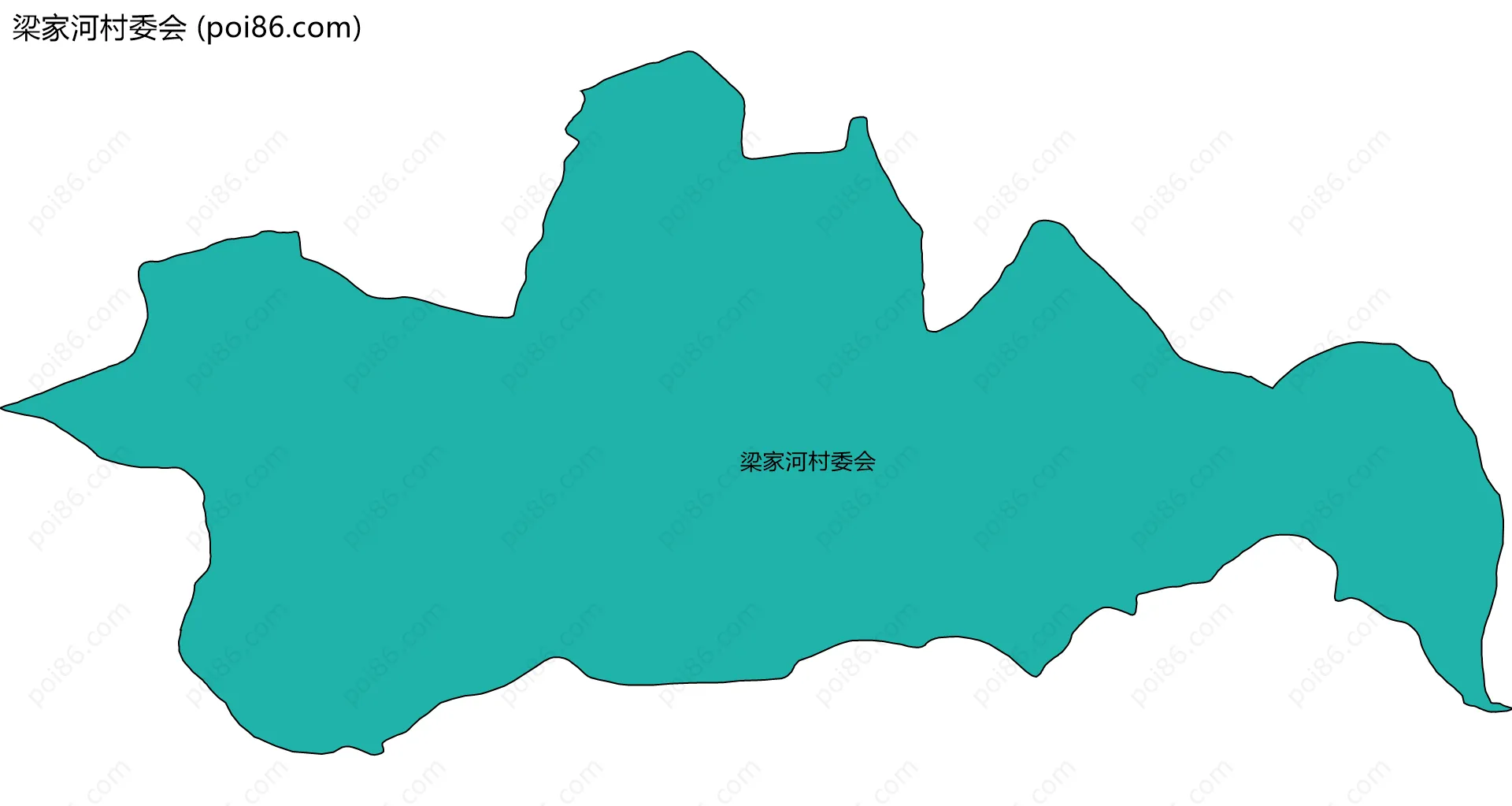 梁家河村委会边界地图