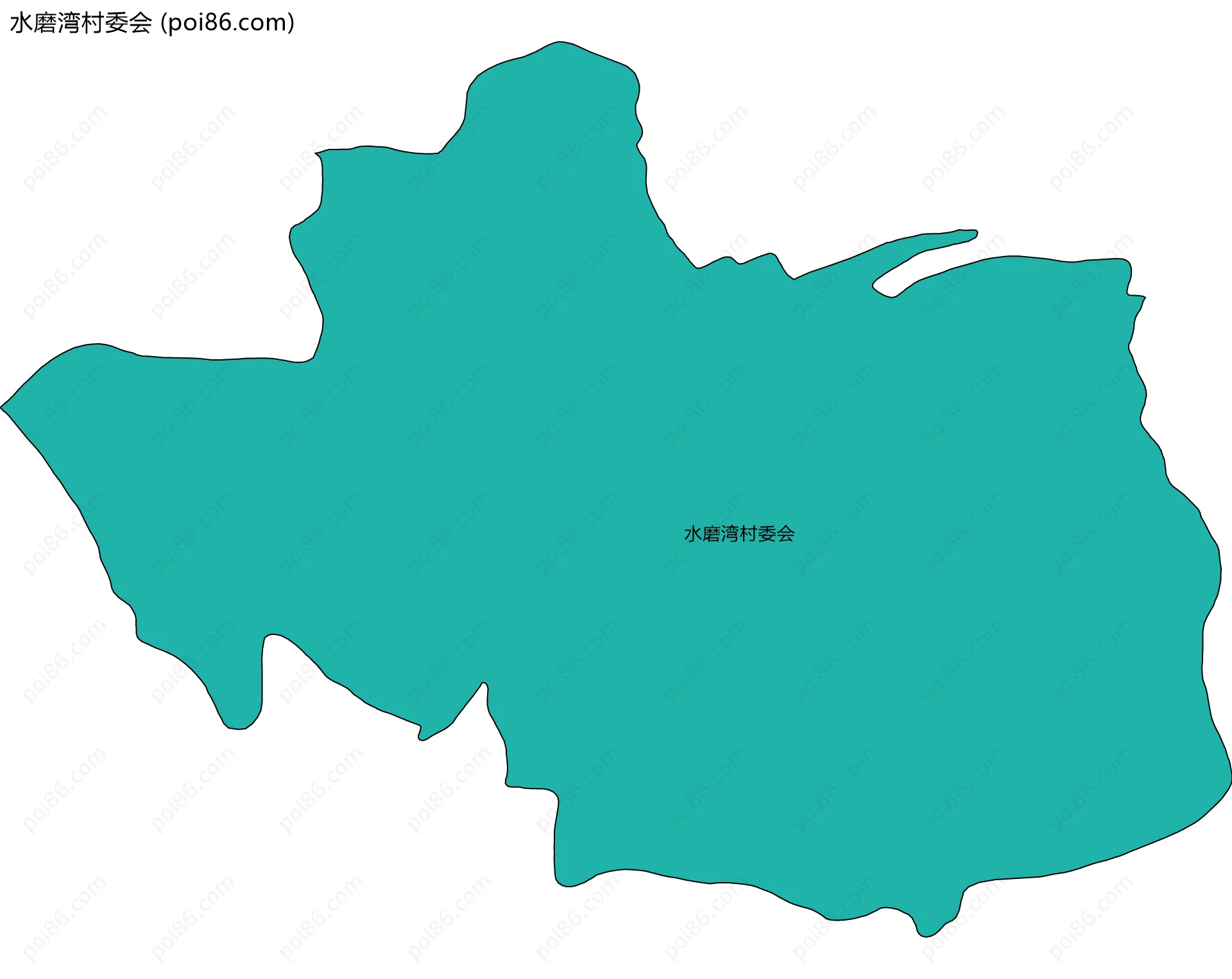 水磨湾村委会边界地图