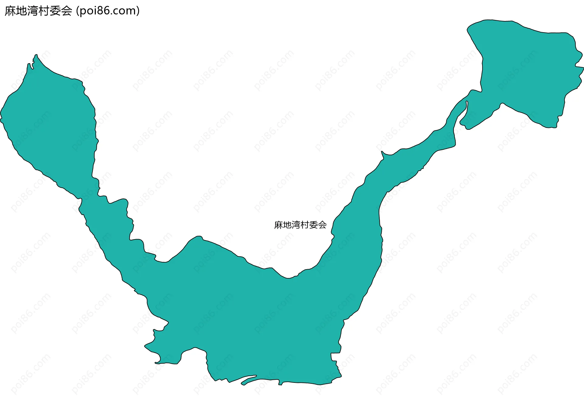 麻地湾村委会边界地图