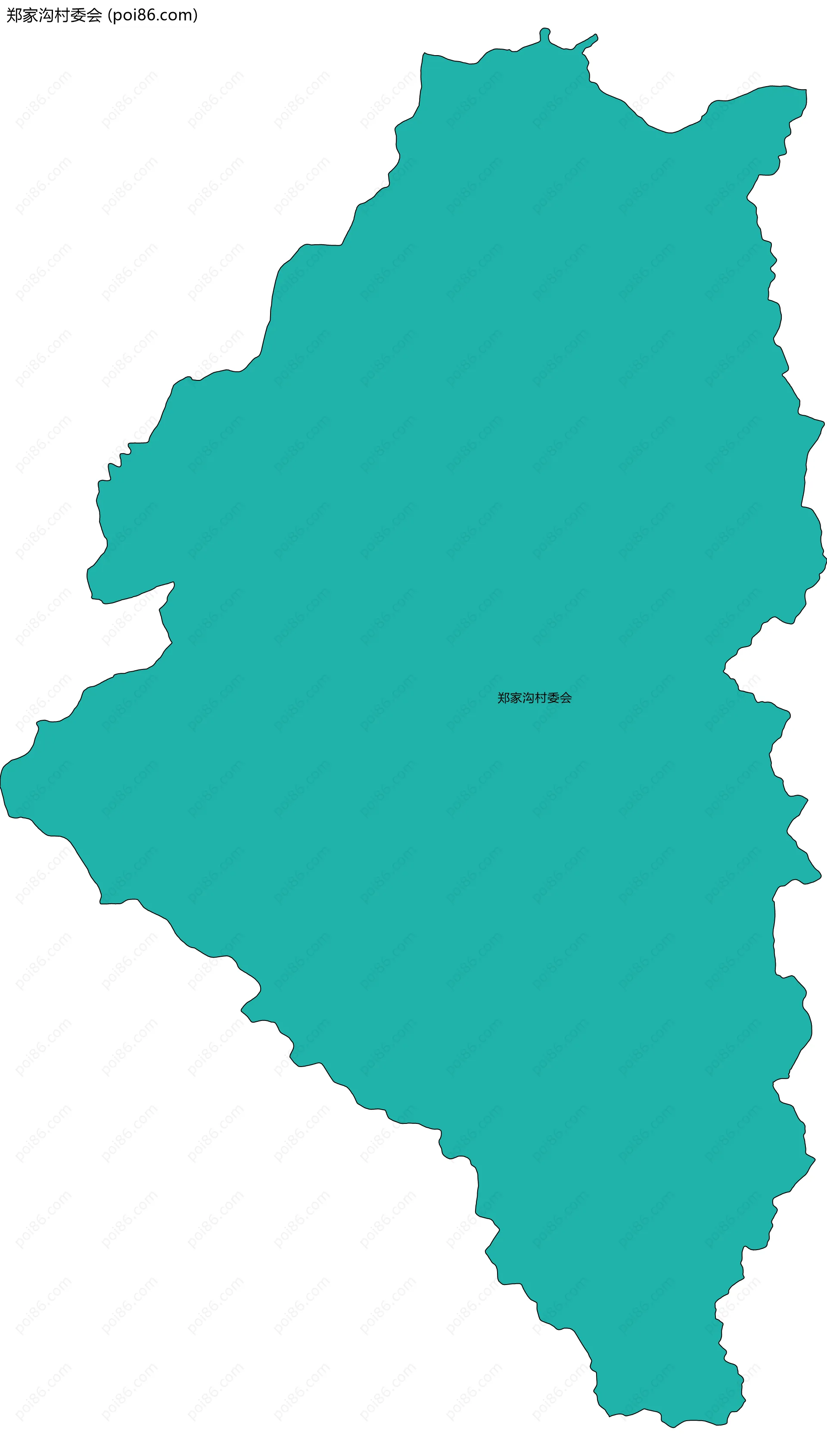 郑家沟村委会边界地图