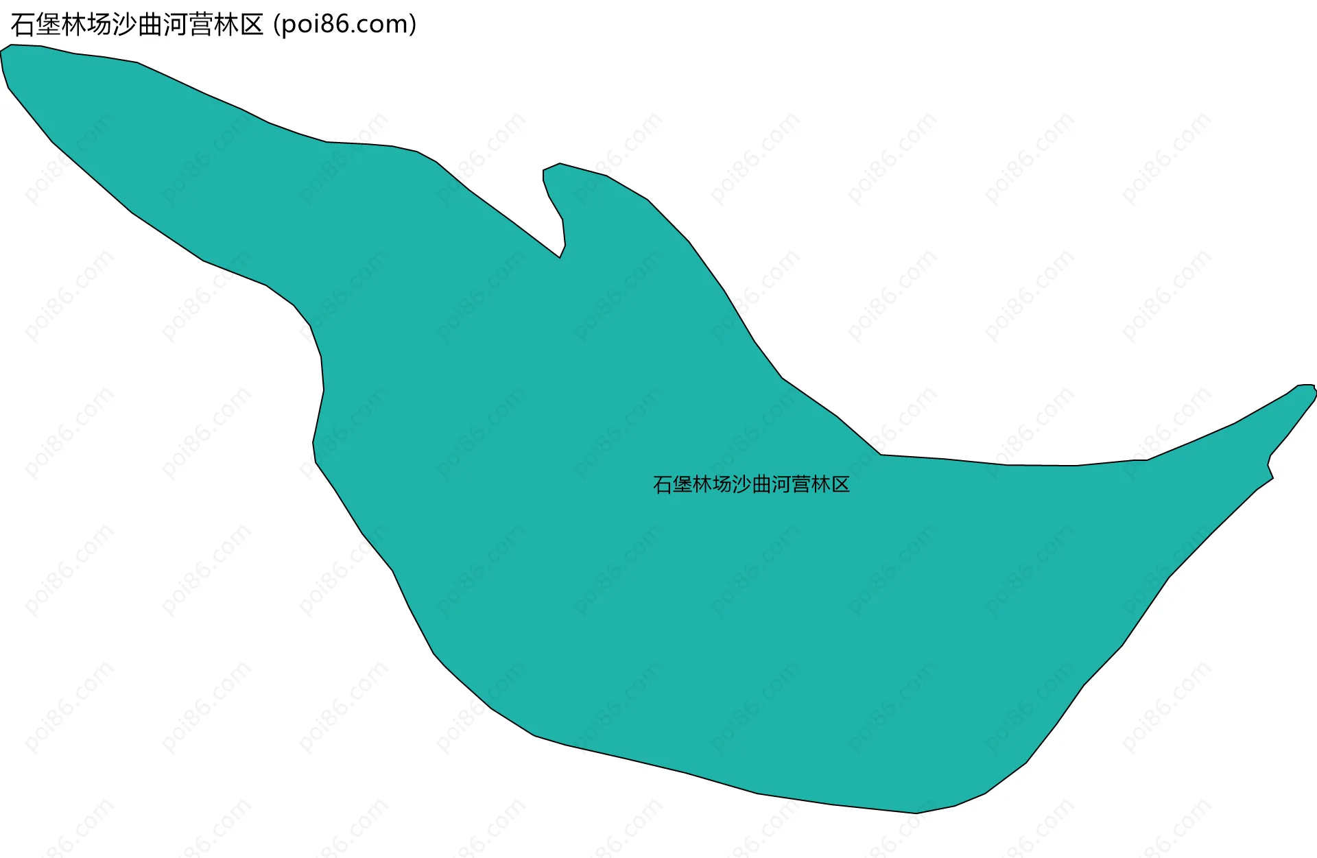 石堡林场沙曲河营林区边界地图