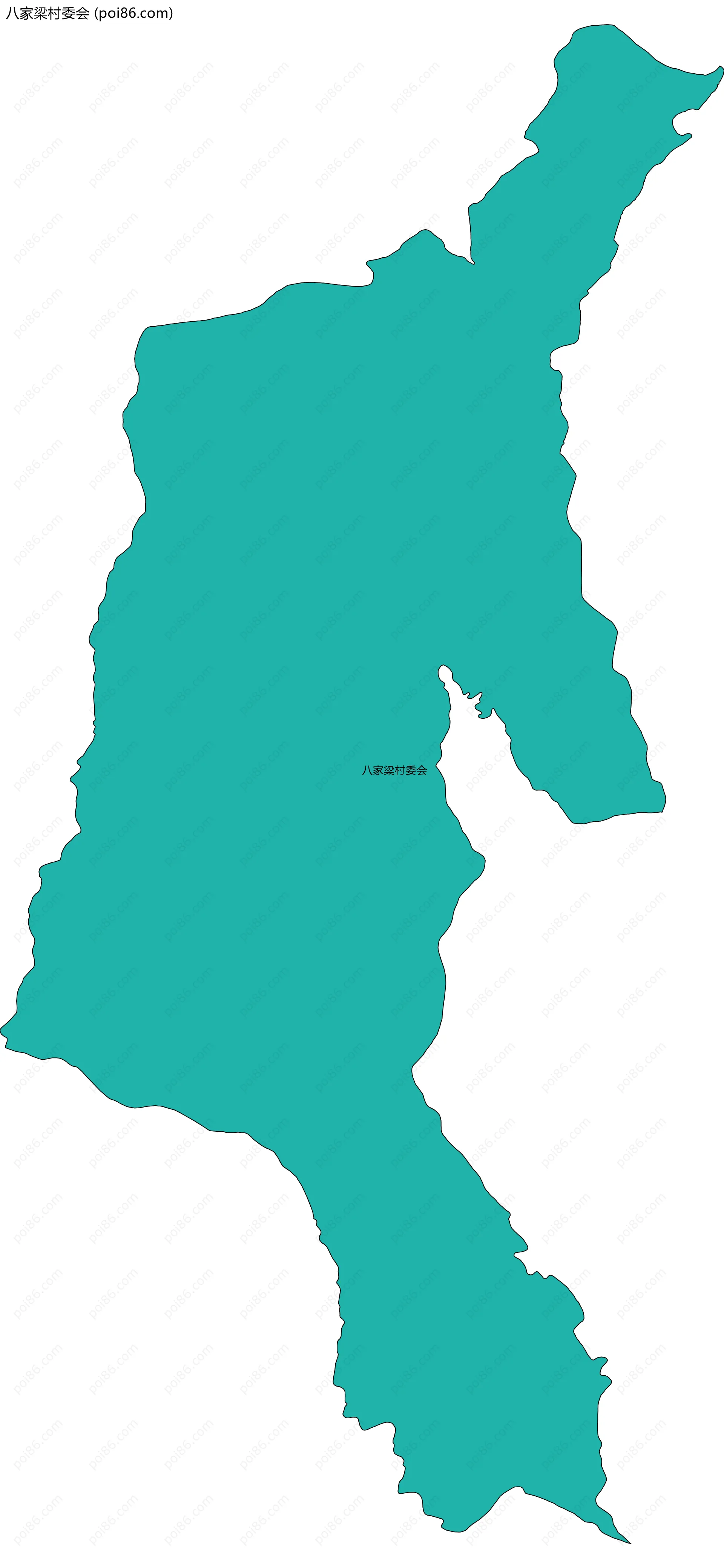 八家梁村委会边界地图