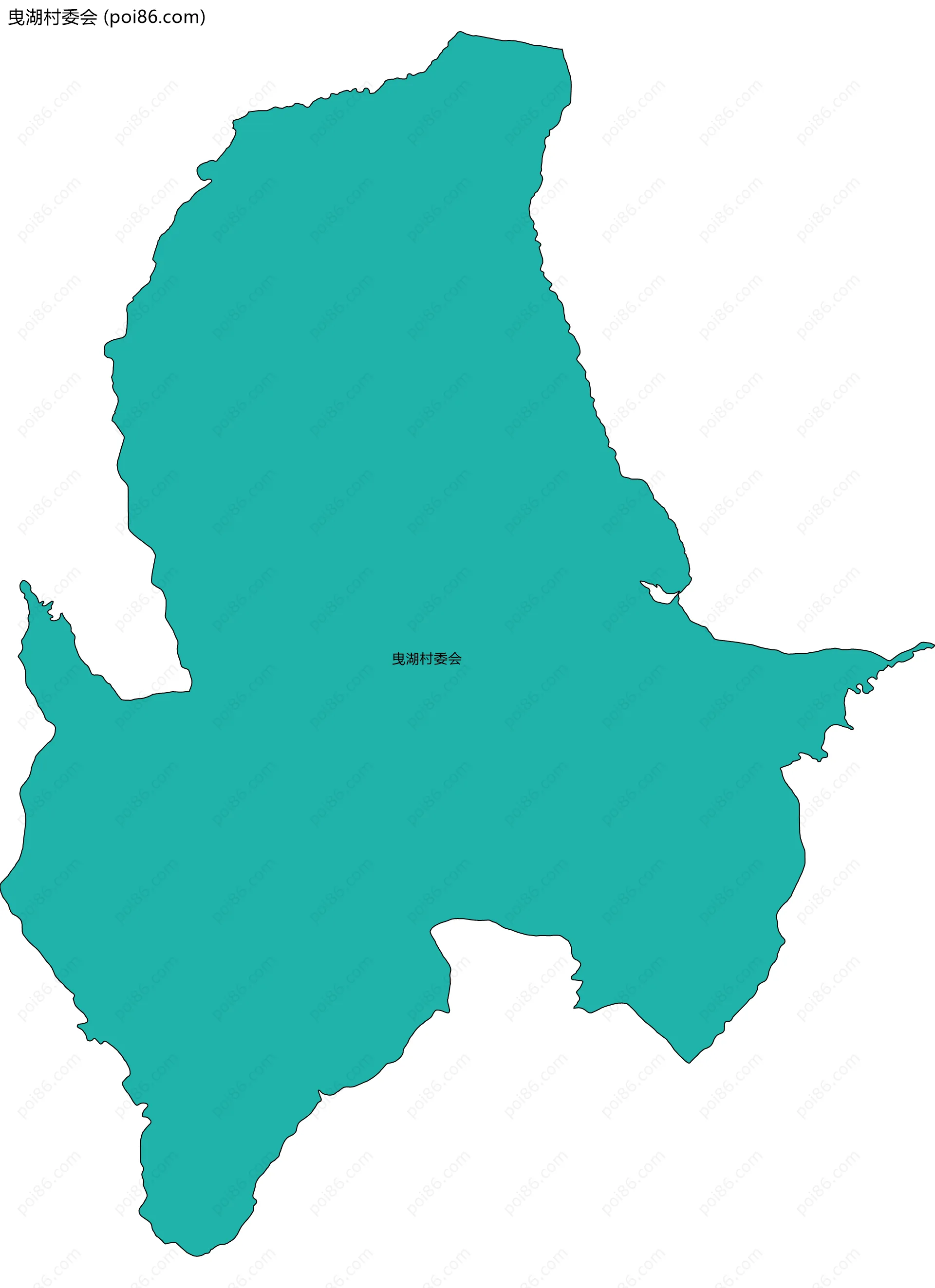 曳湖村委会边界地图