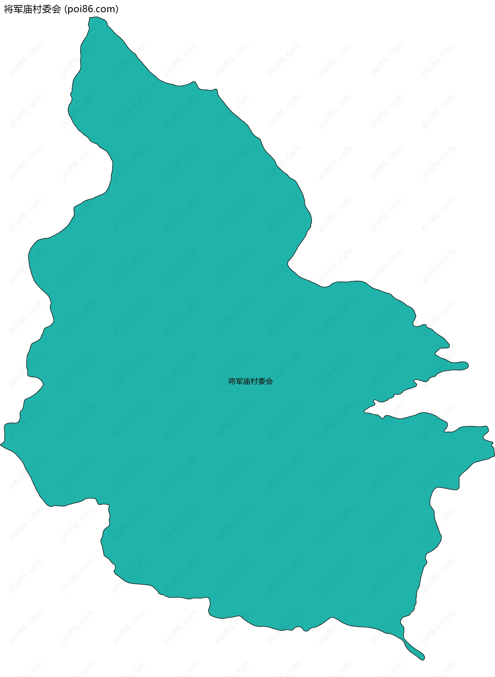 将军庙村委会边界地图