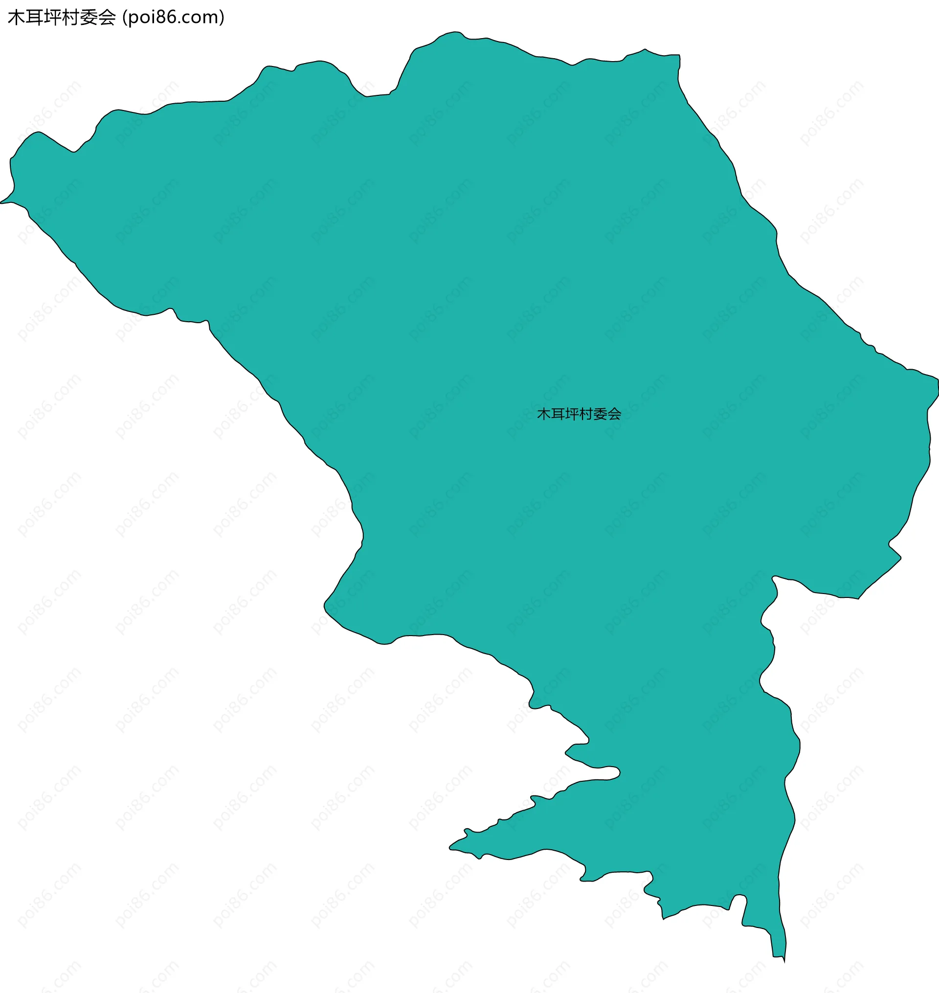 木耳坪村委会边界地图