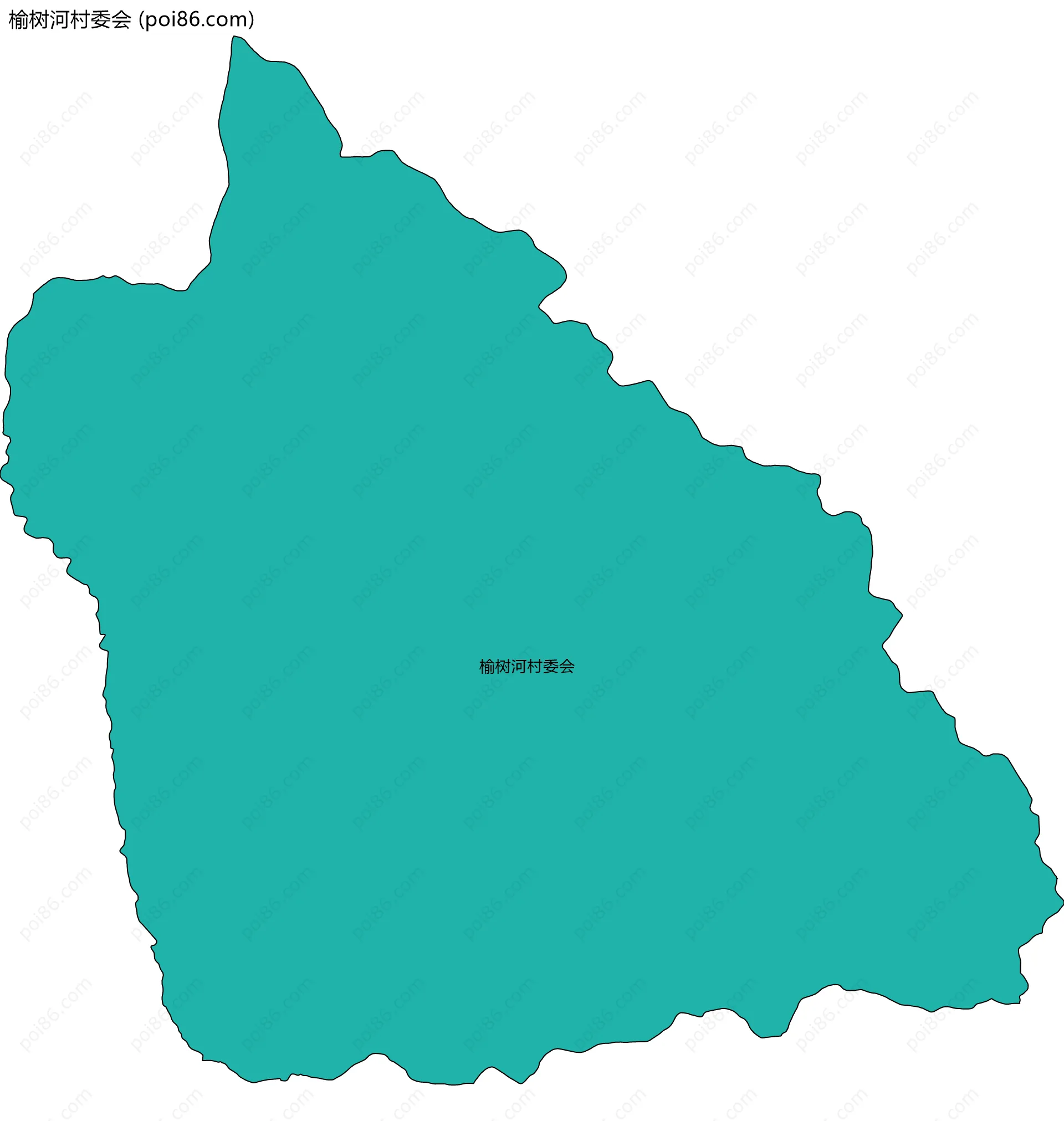 榆树河村委会边界地图