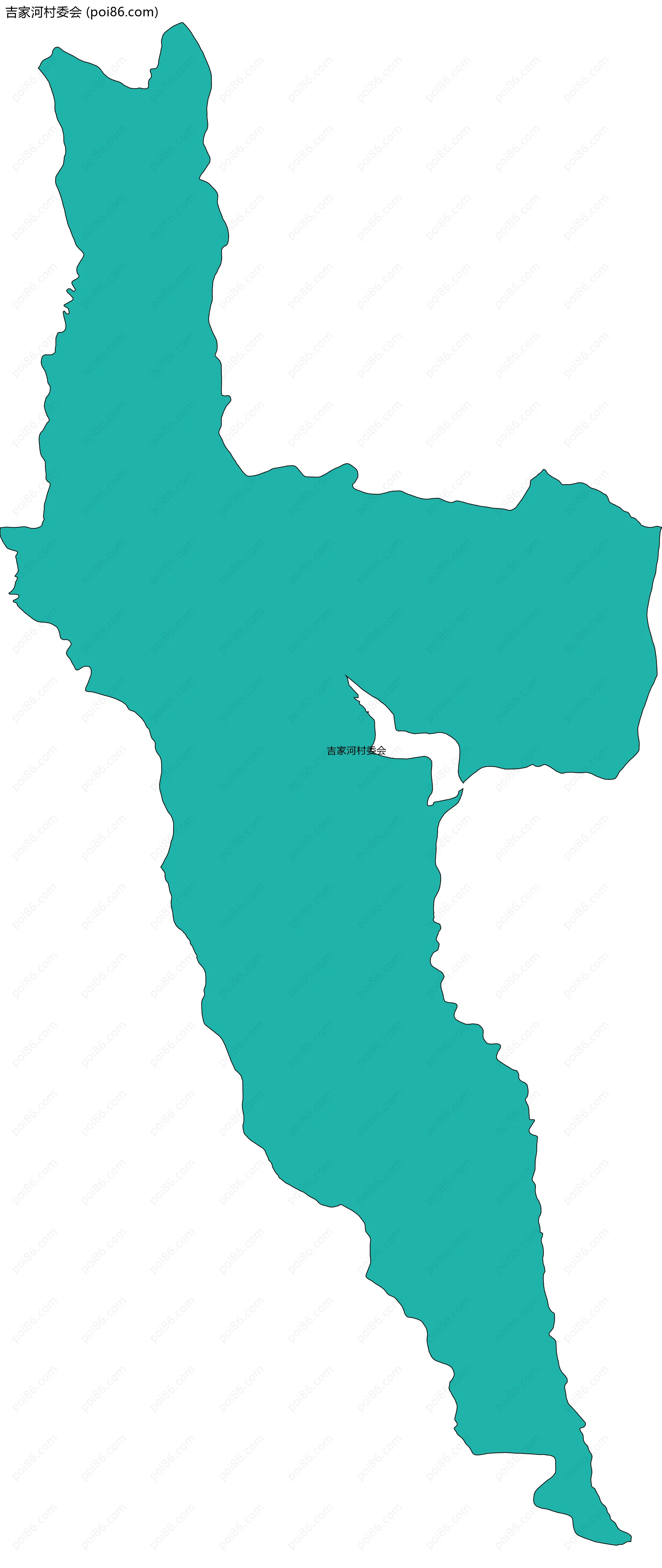 吉家河村委会边界地图