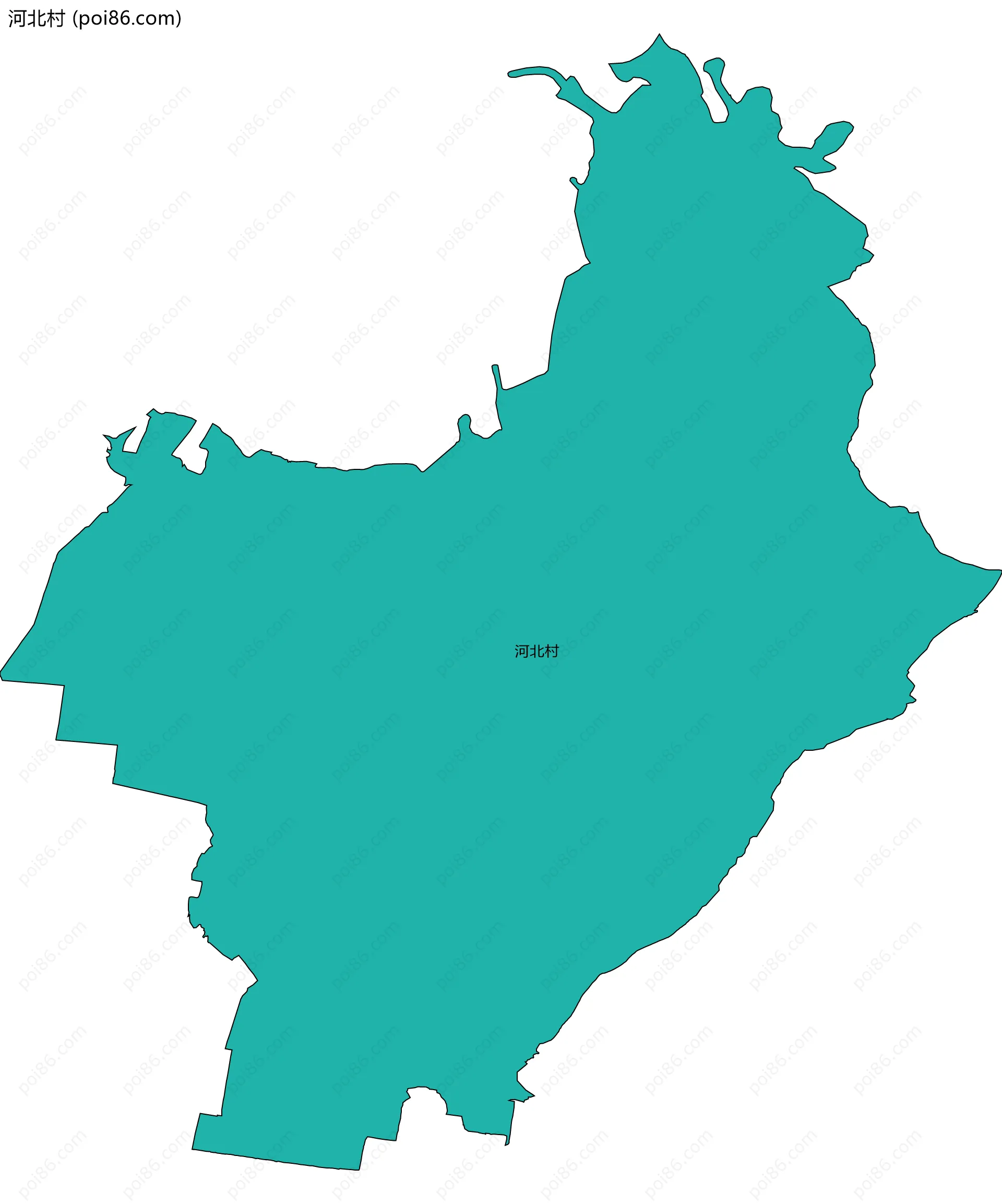 河北村边界地图