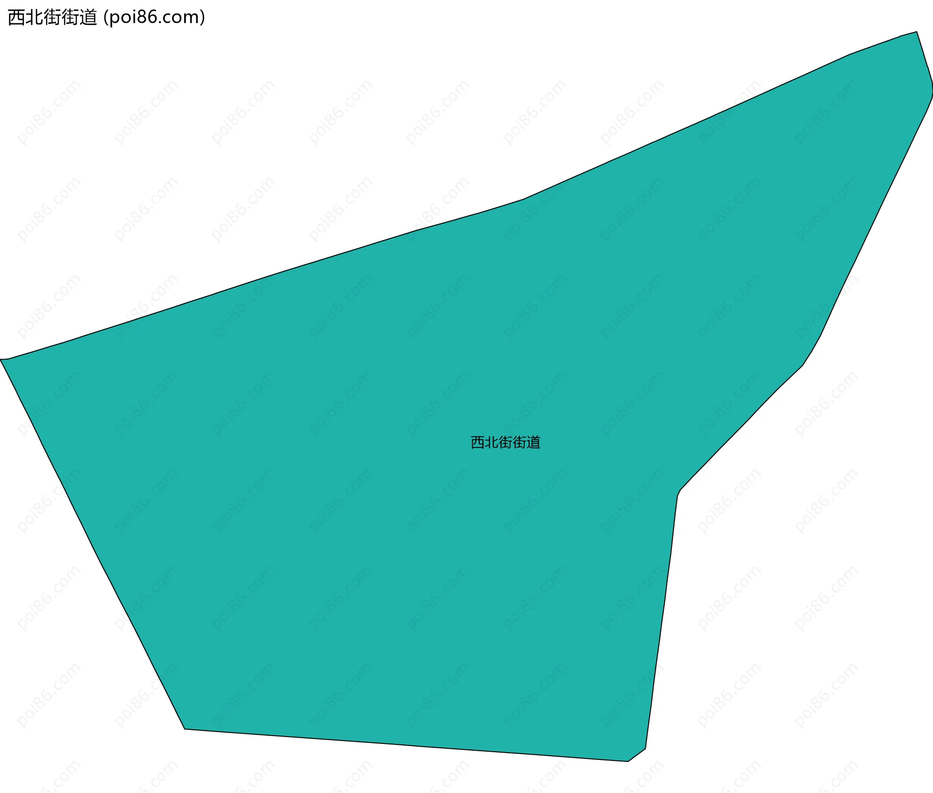 西北街街道边界地图(五级行政区划)
