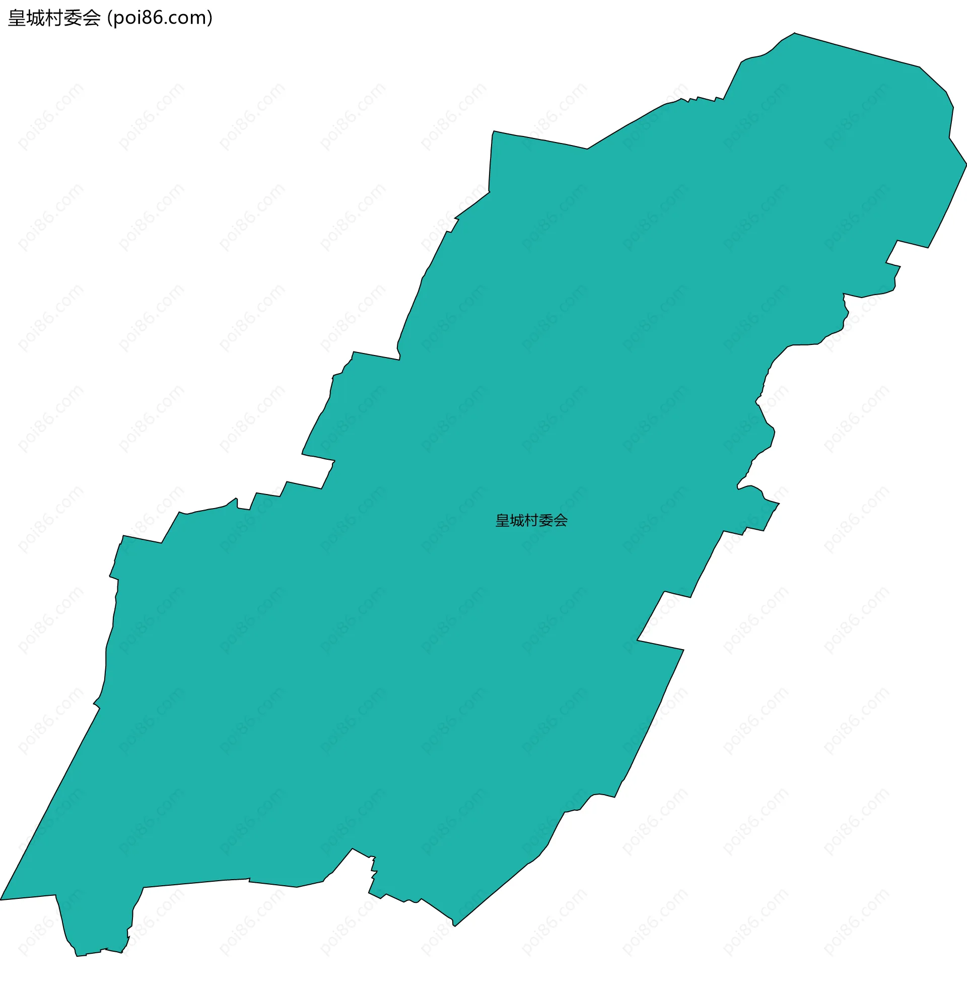 皇城村委会边界地图