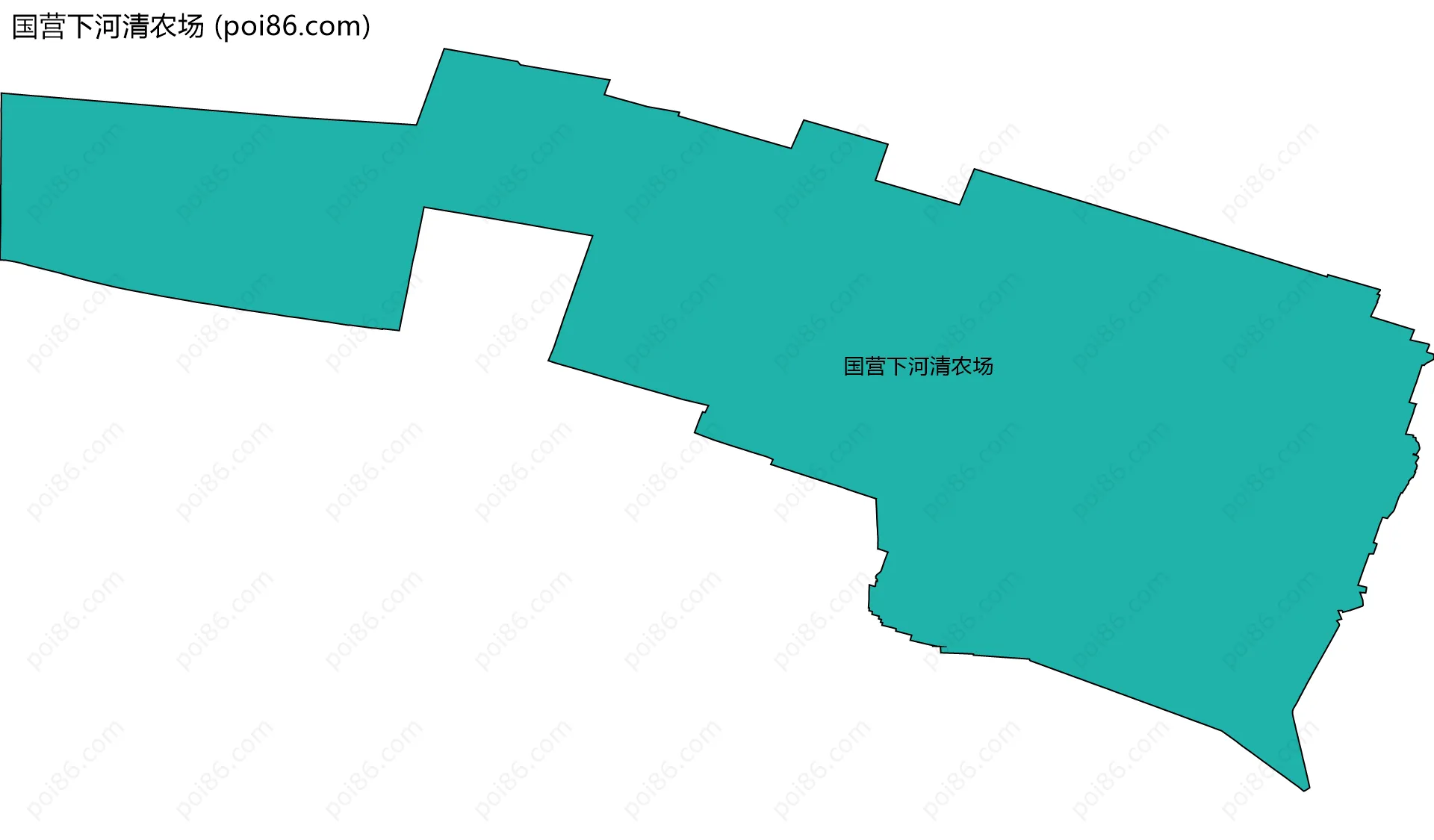 国营下河清农场边界地图