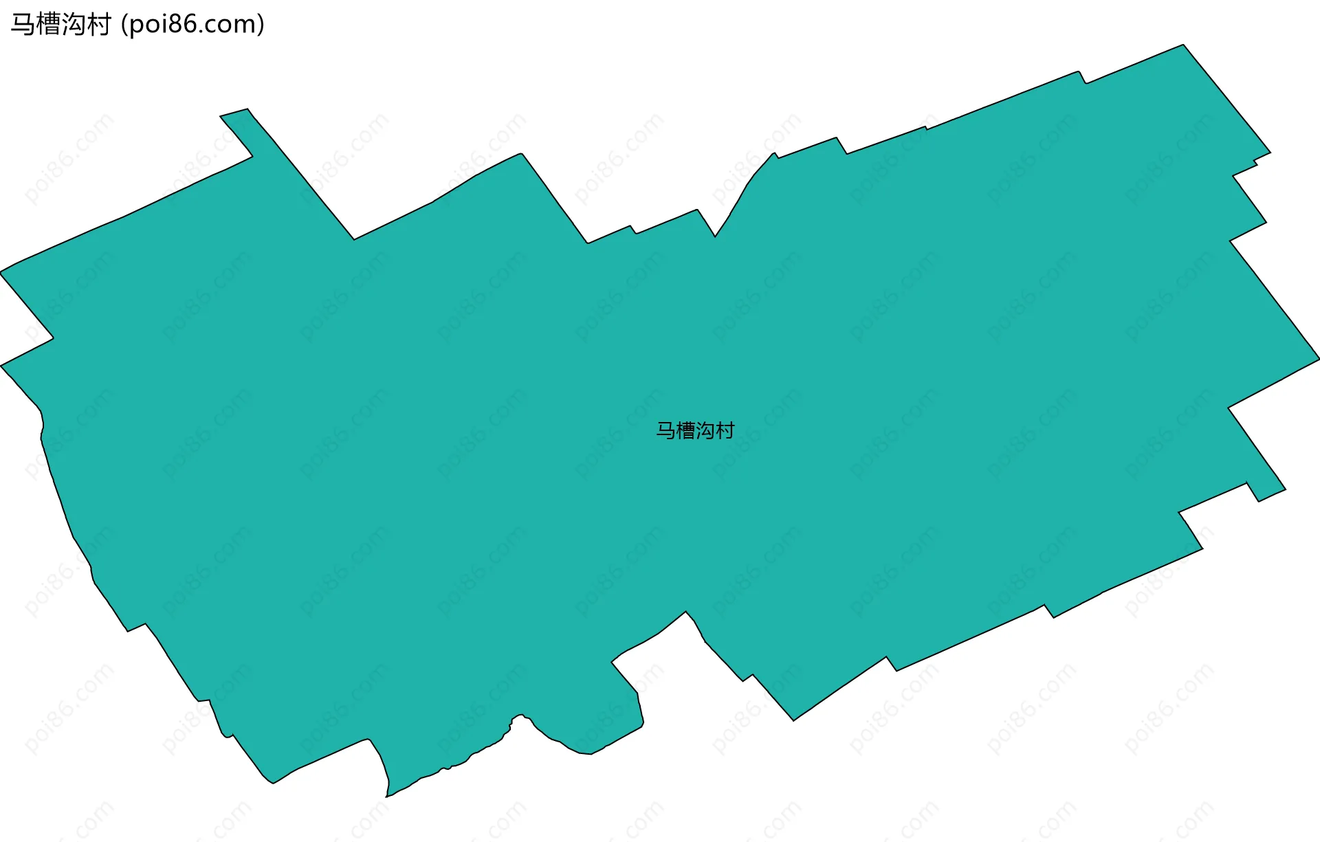 马槽沟村边界地图