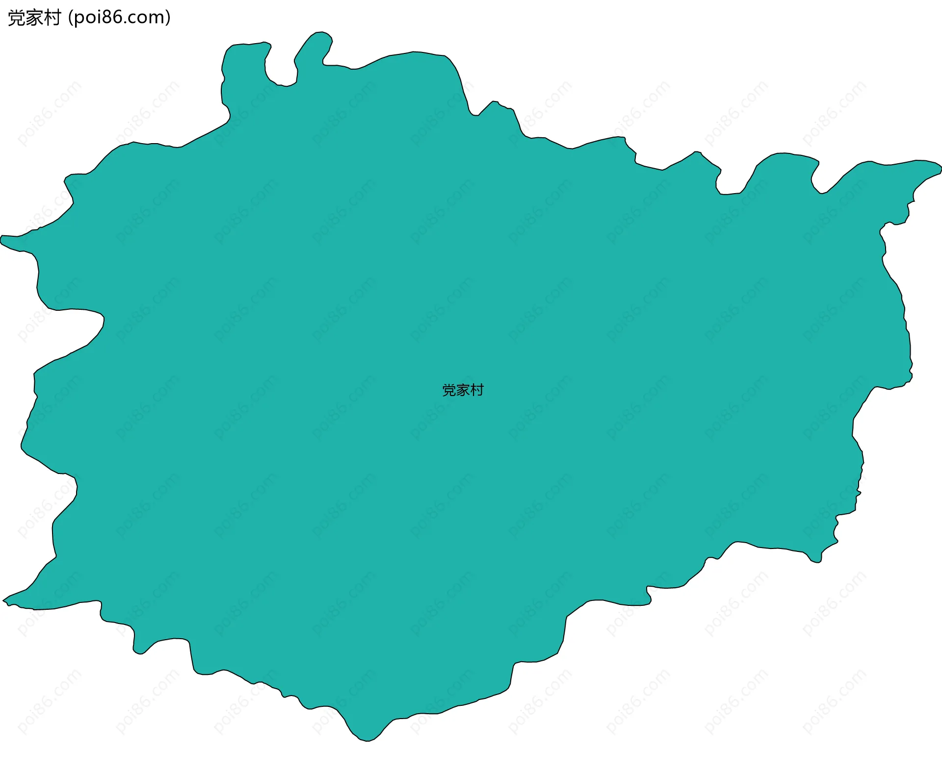 党家村边界地图