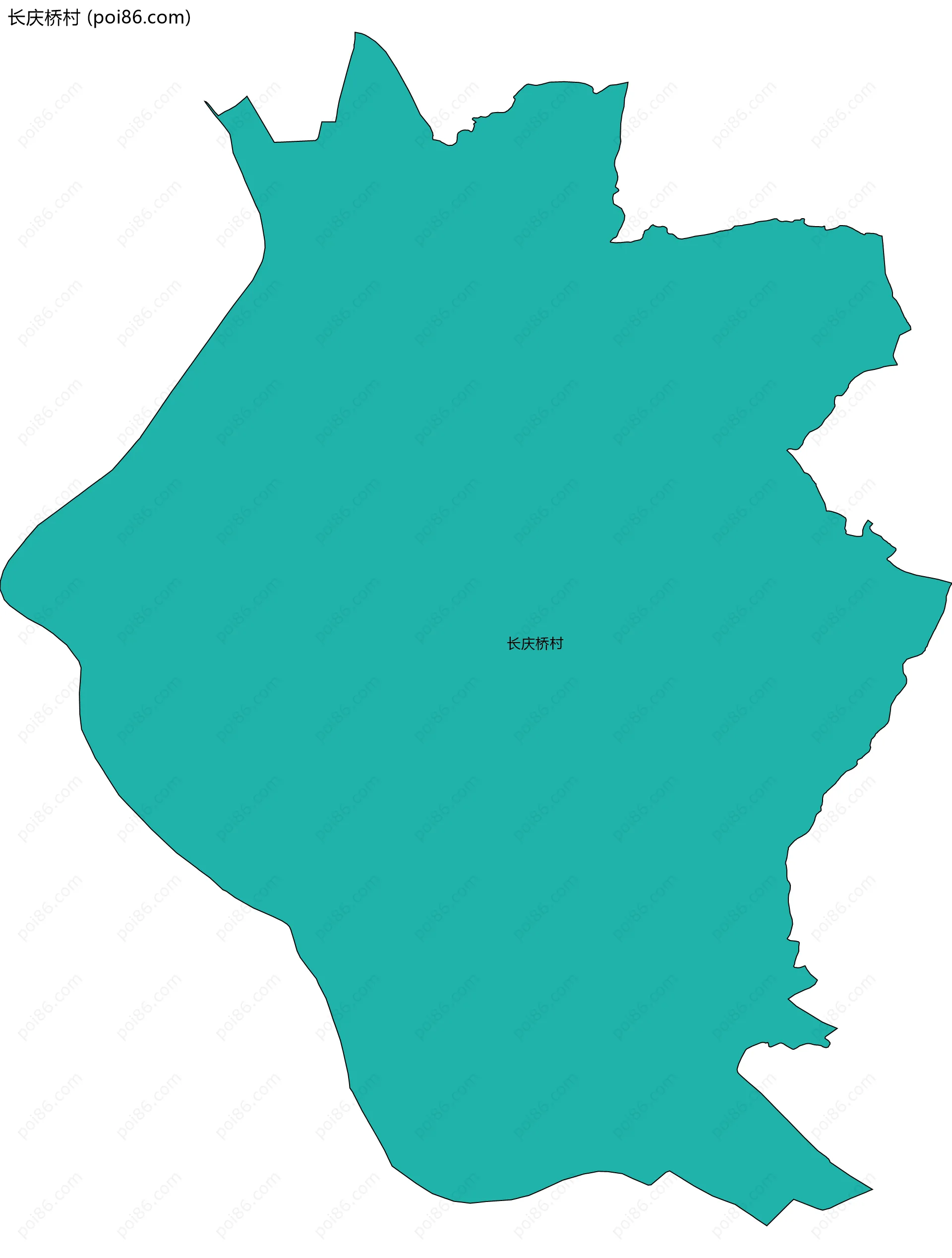 长庆桥村边界地图