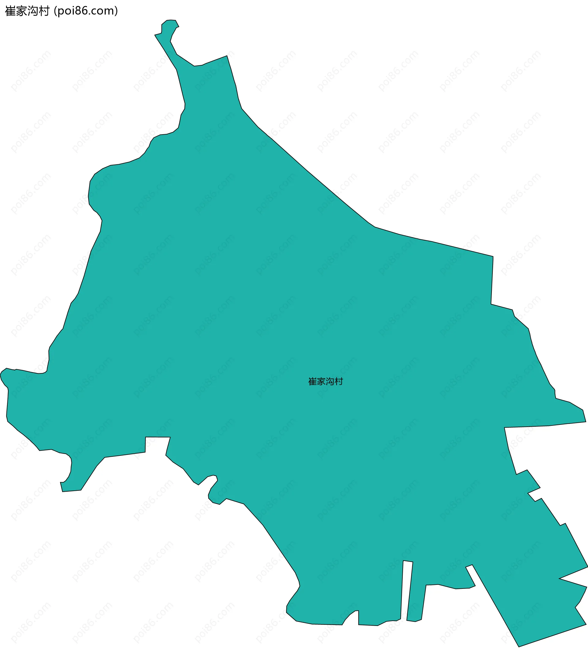 崔家沟村边界地图