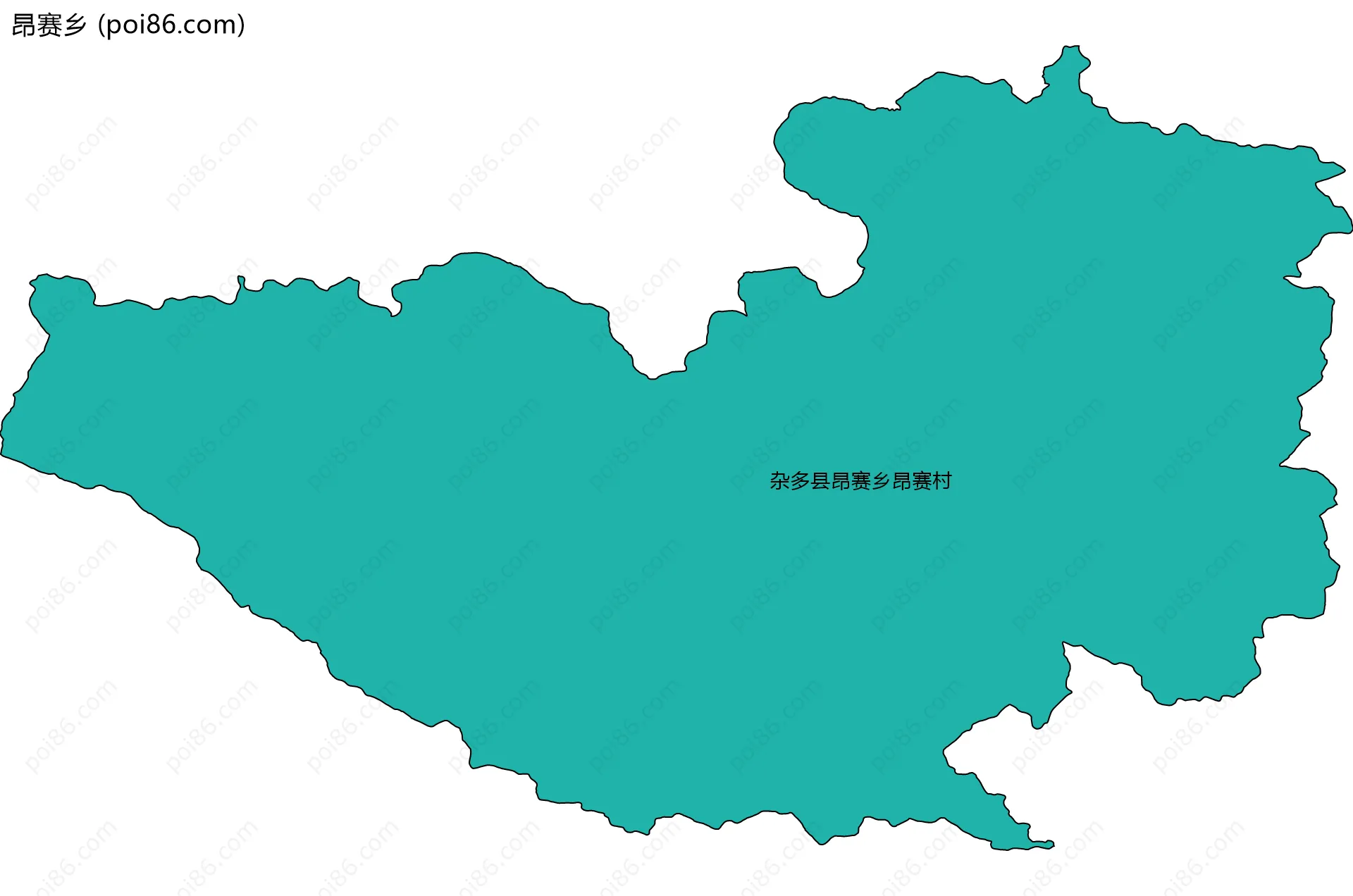 昂赛乡边界地图(五级行政区划)