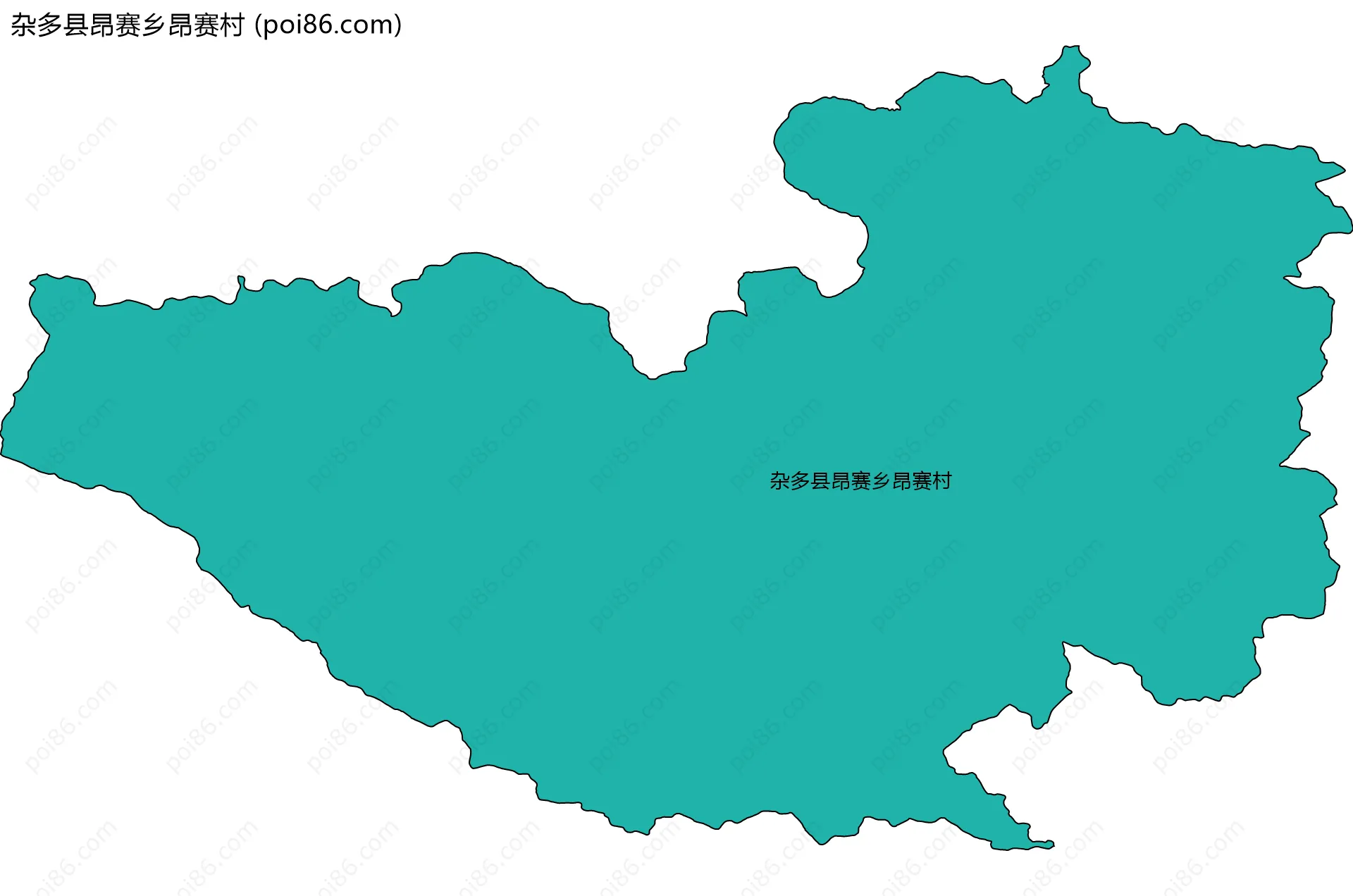 杂多县昂赛乡昂赛村边界地图