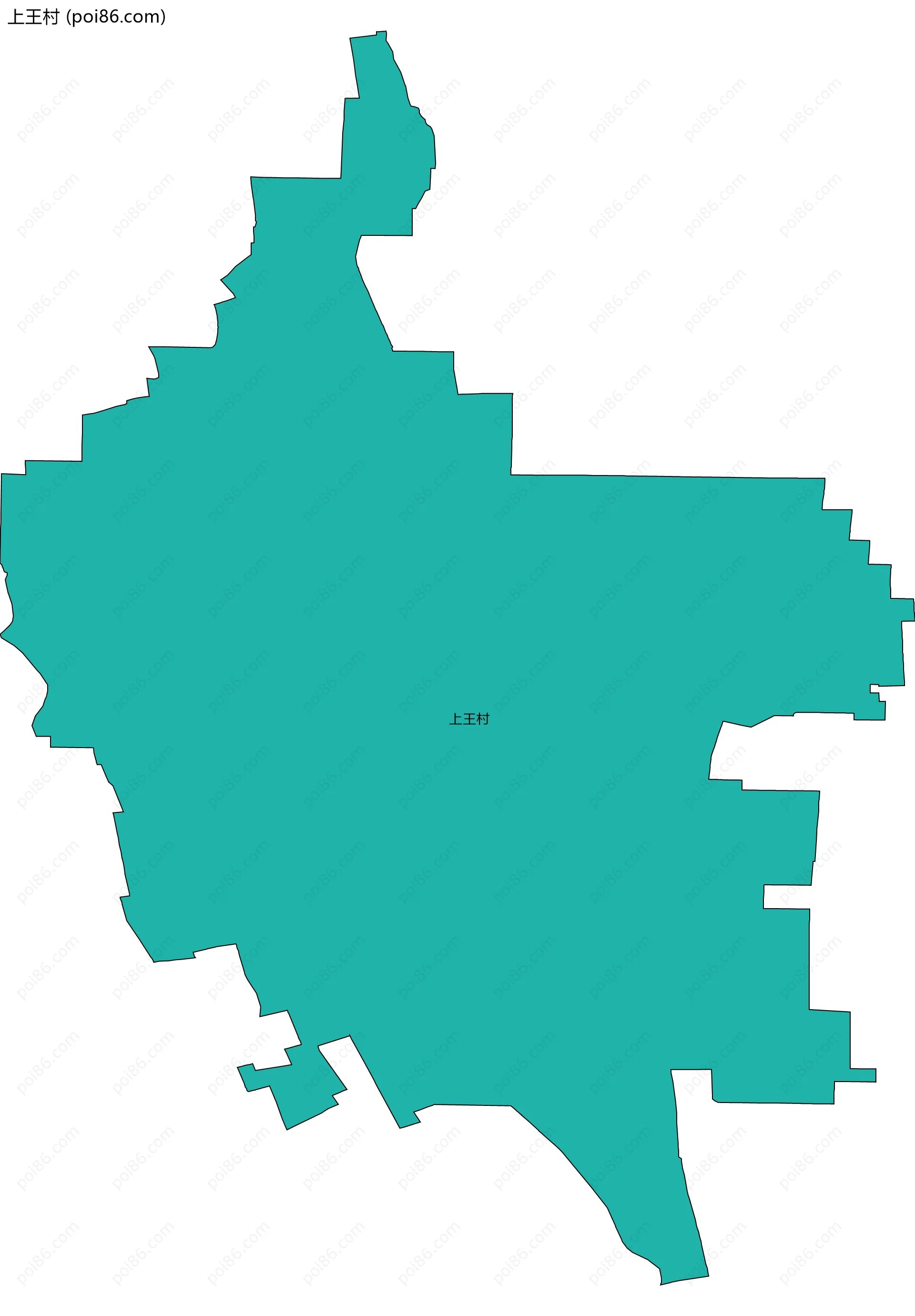 上王村边界地图